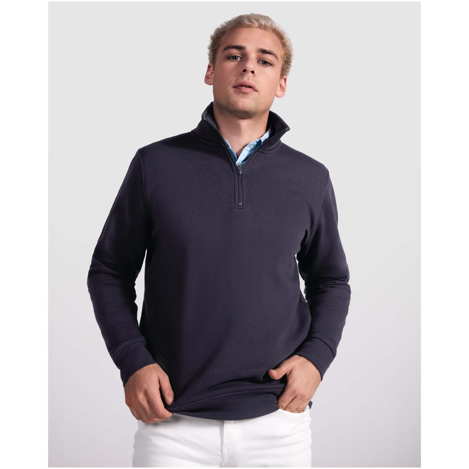 Roly Pull zippé de 280 g/m² Aneto avec fermeture quart de zip