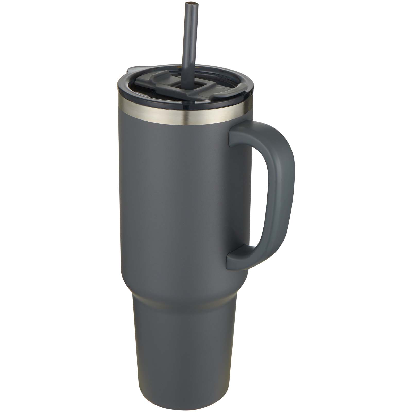 Mug Sydney 1200 ml double paroi certifié RCS avec isolation par le vide et couche de cuivre avec paille