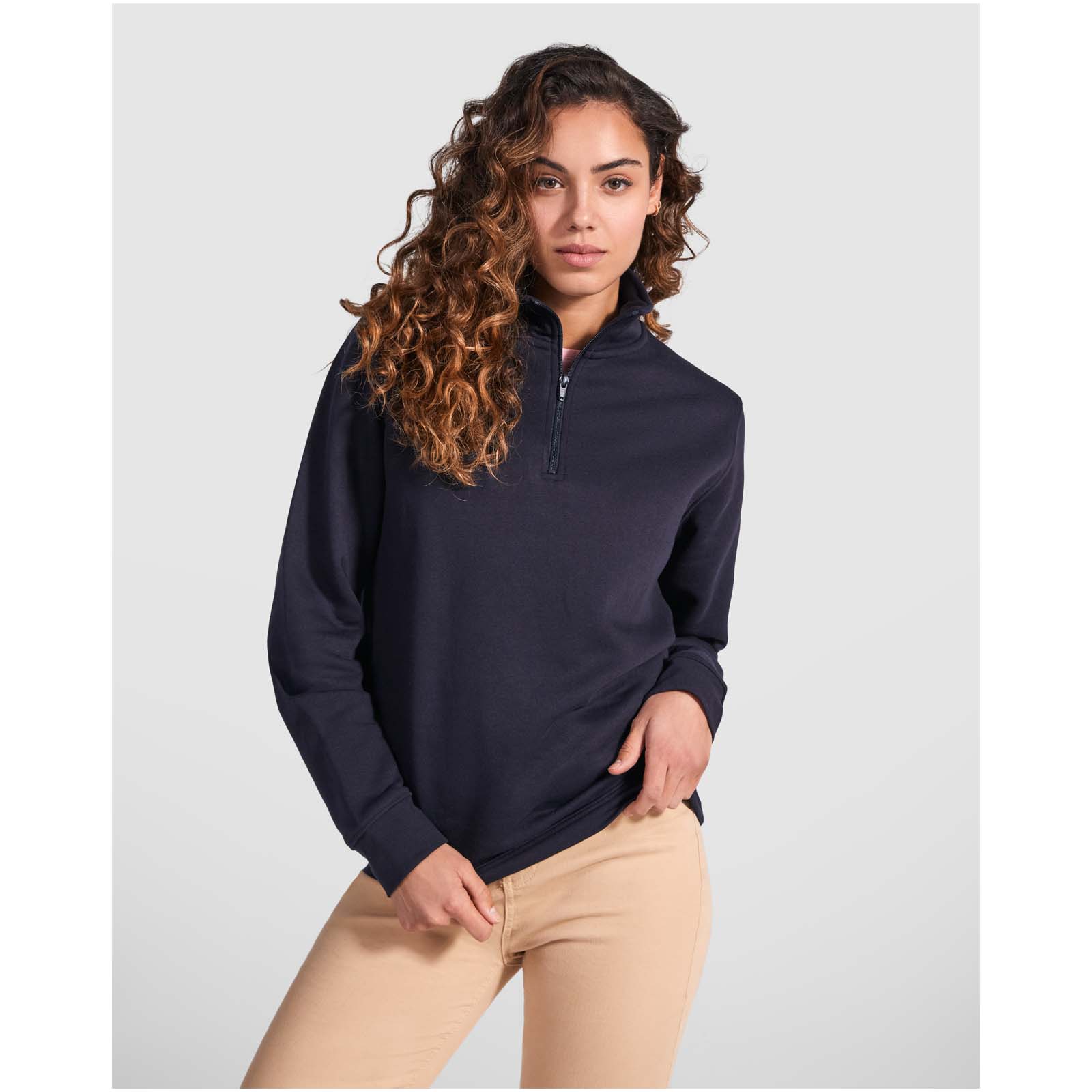 Roly Pull zippé de 280 g/m² Aneto avec fermeture quart de zip