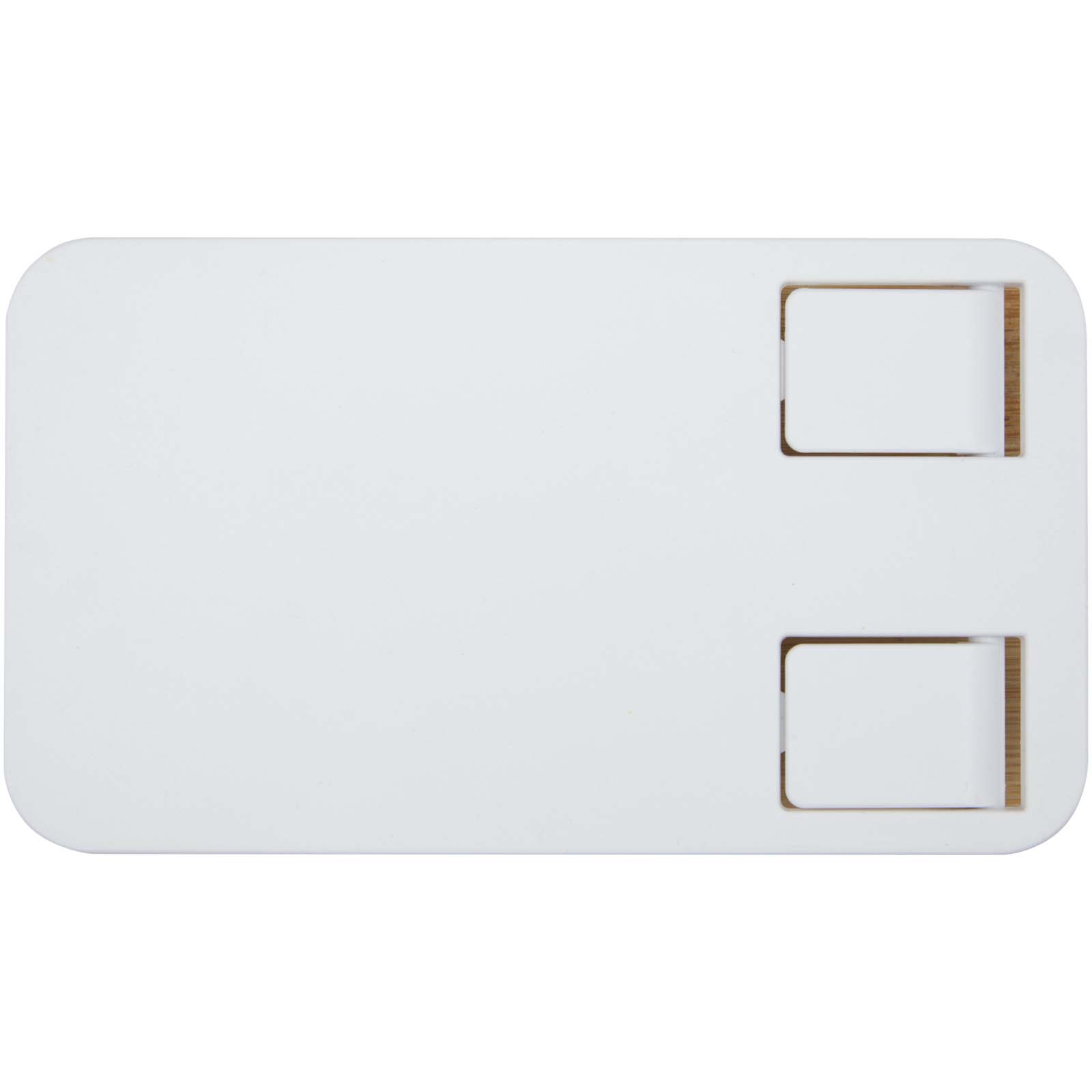 Support de téléphone de bureau Alfirk pliable en plastique recyclé avec détails en bambou