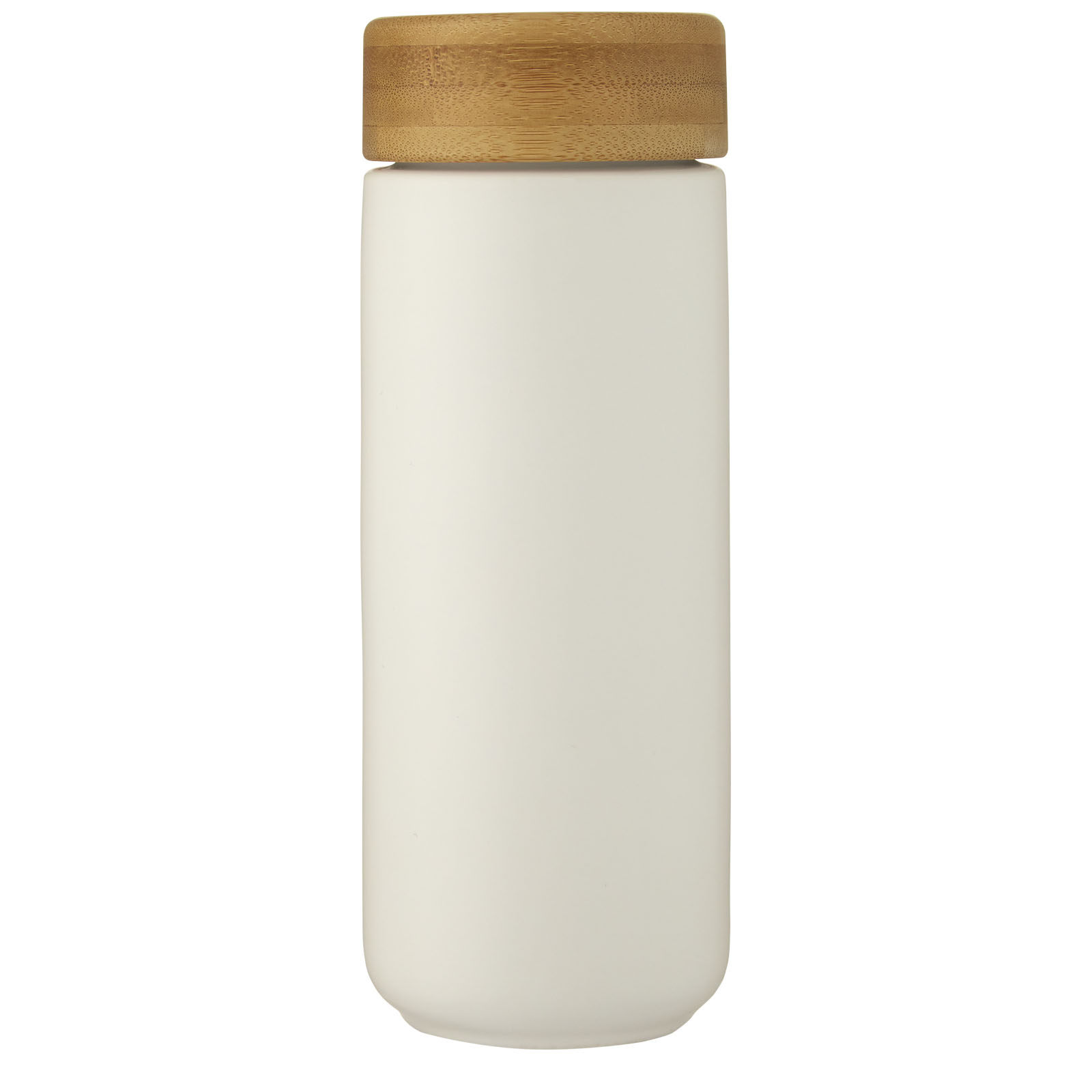 Gobelet en céramique Lumi de 300 ml avec couvercle en bambou