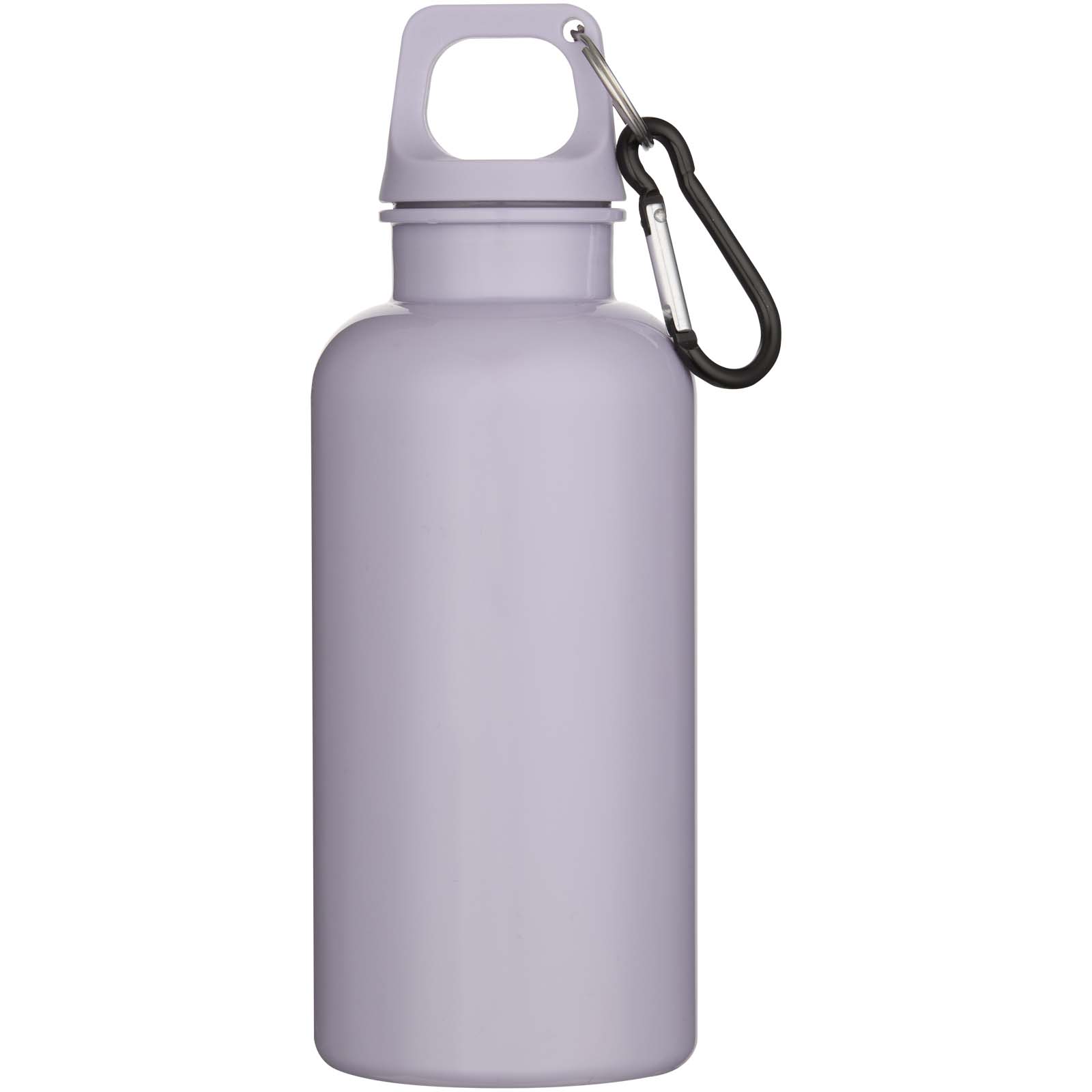 Bouteille d’eau Oregon de 400 ml en plastique recyclé uni certifié RCS avec mousqueton