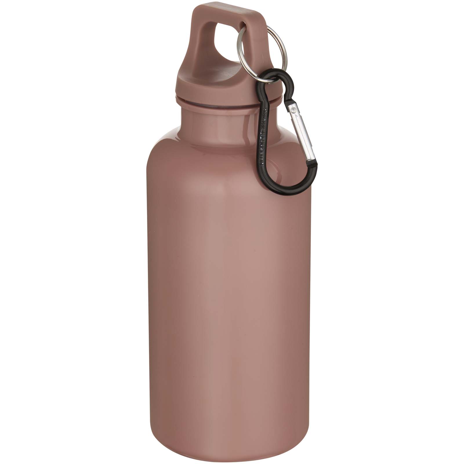 Bouteille d’eau Oregon de 400 ml en plastique recyclé uni certifié RCS avec mousqueton