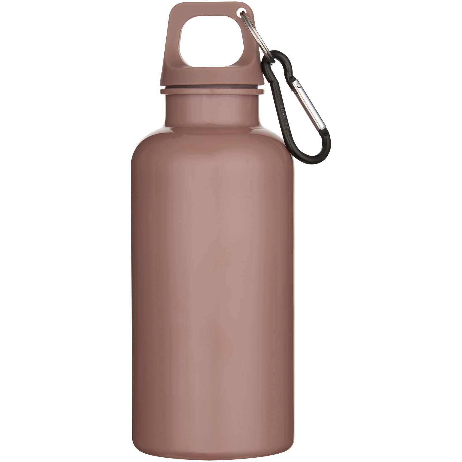 Bouteille d’eau Oregon de 400 ml en plastique recyclé uni certifié RCS avec mousqueton