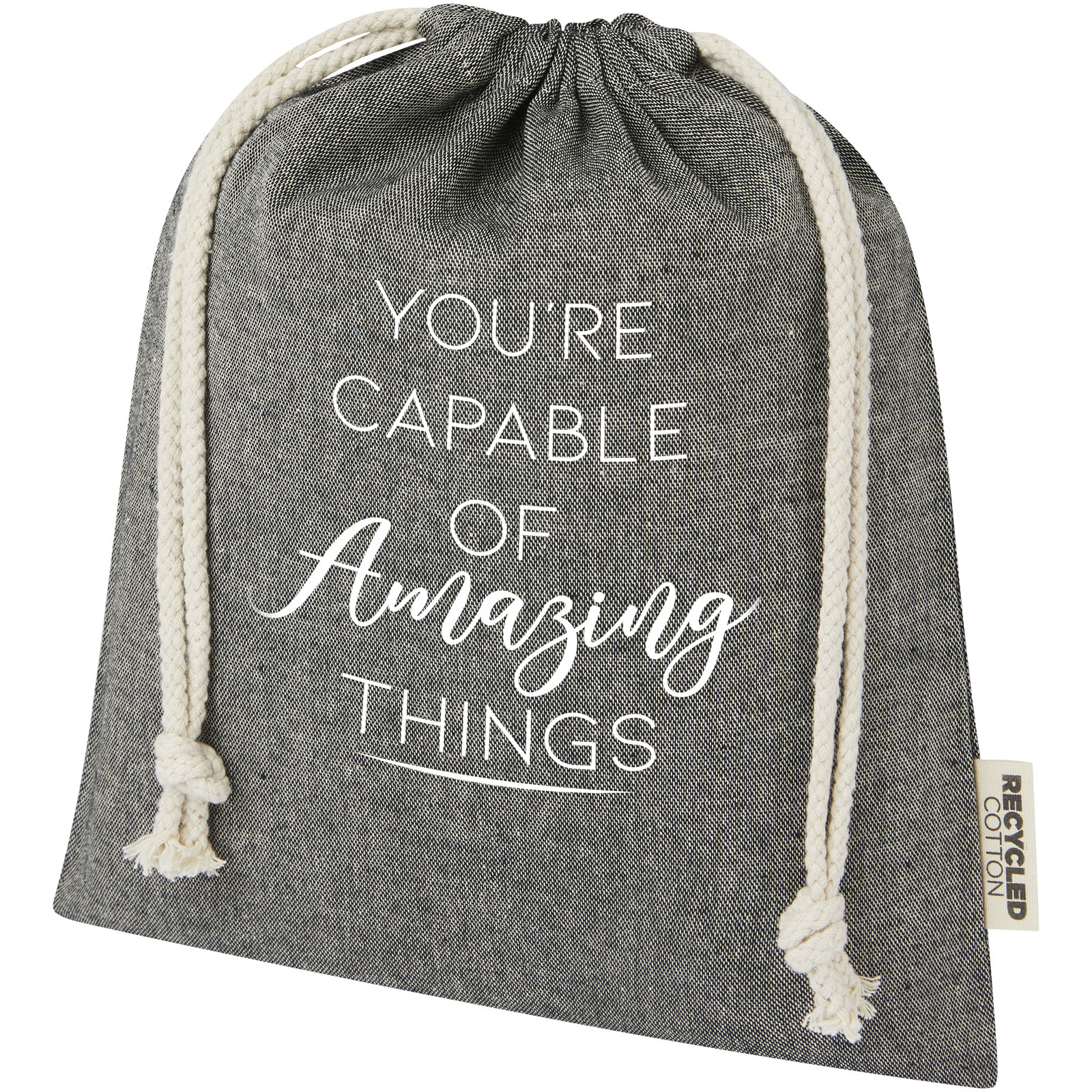 Sac cadeau moyen Pheebs en coton recyclé GRS 150 g/m² de 1,5 L