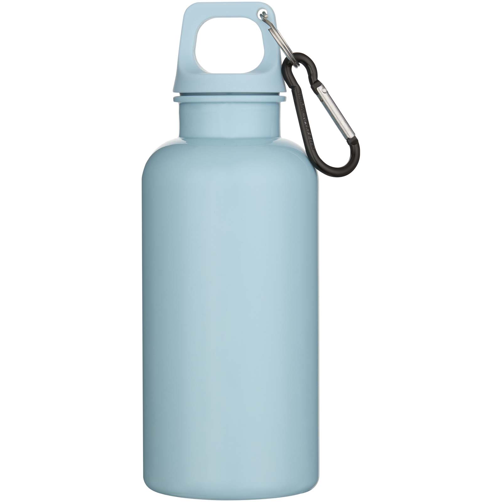Bouteille d’eau Oregon de 400 ml en plastique recyclé uni certifié RCS avec mousqueton