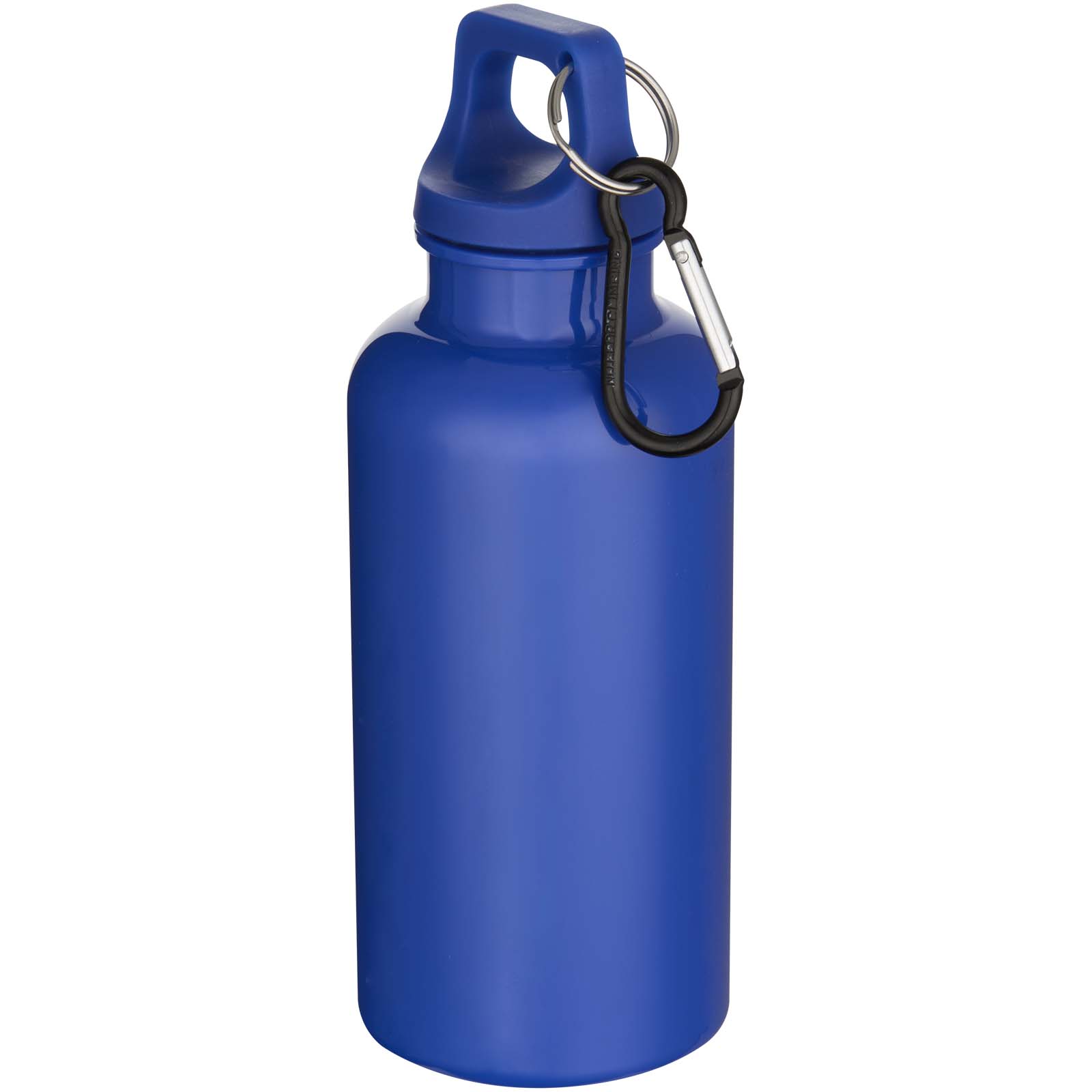 Bouteille d’eau Oregon de 400 ml en plastique recyclé uni certifié RCS avec mousqueton