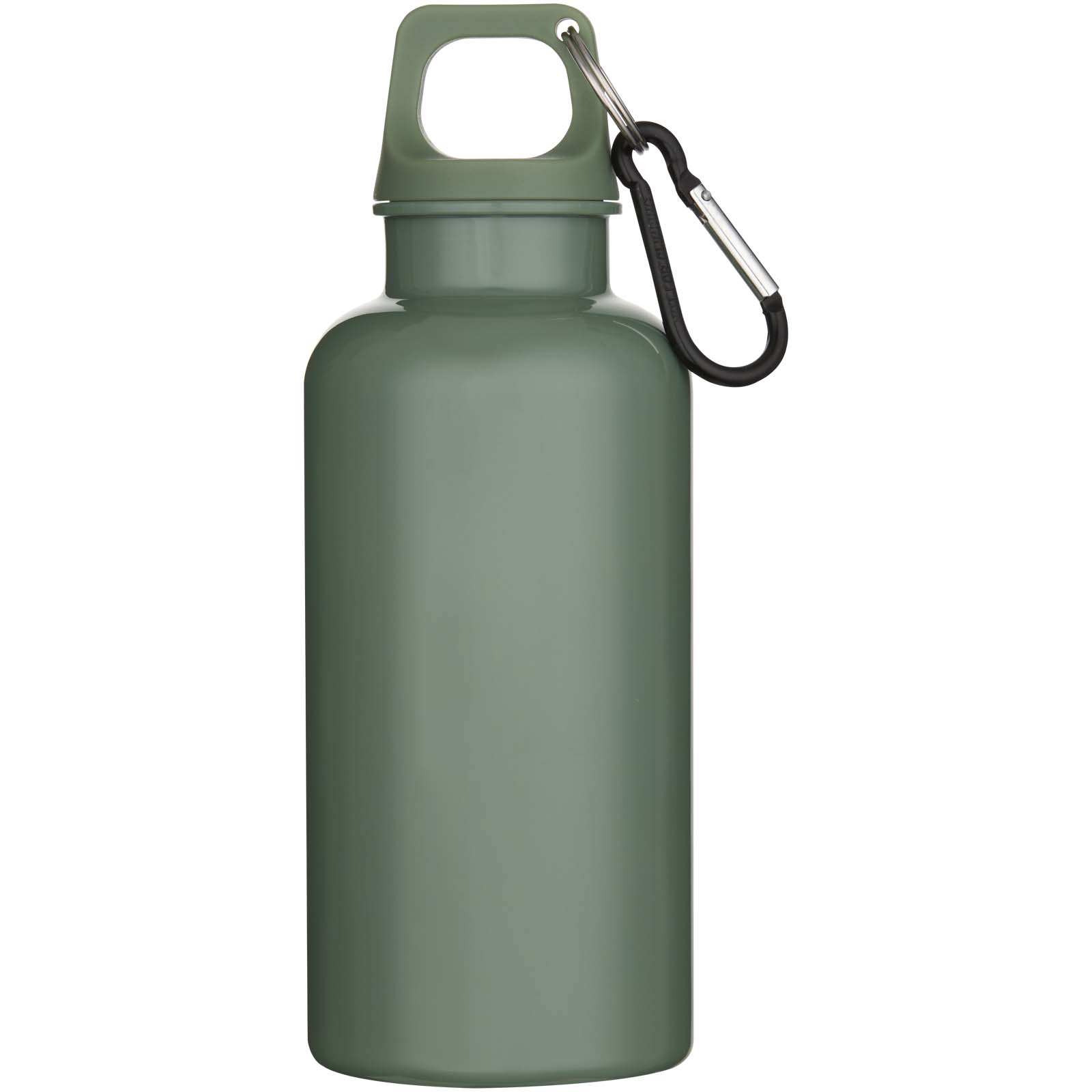Bouteille d’eau Oregon de 400 ml en plastique recyclé uni certifié RCS avec mousqueton