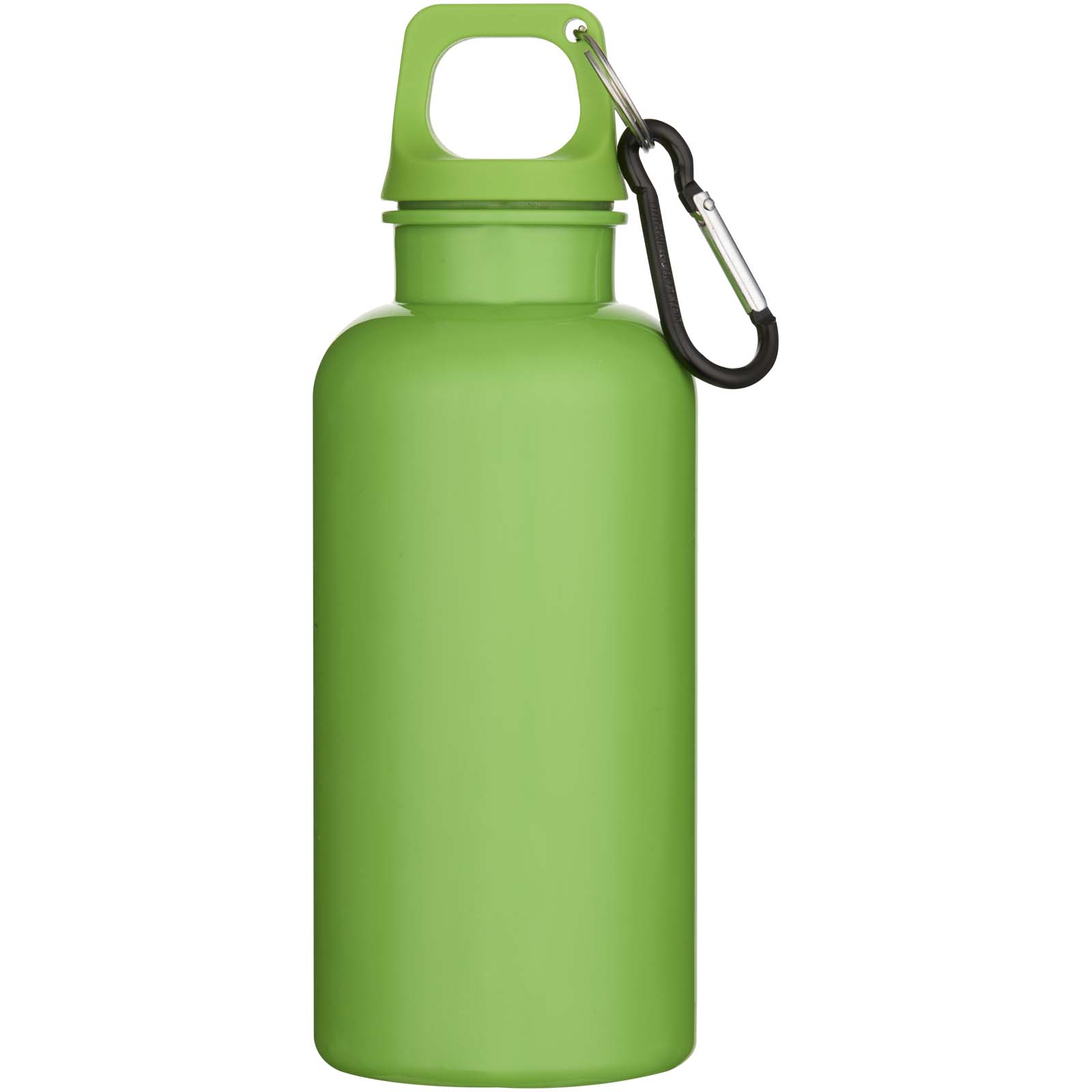 Bouteille d’eau Oregon de 400 ml en plastique recyclé uni certifié RCS avec mousqueton