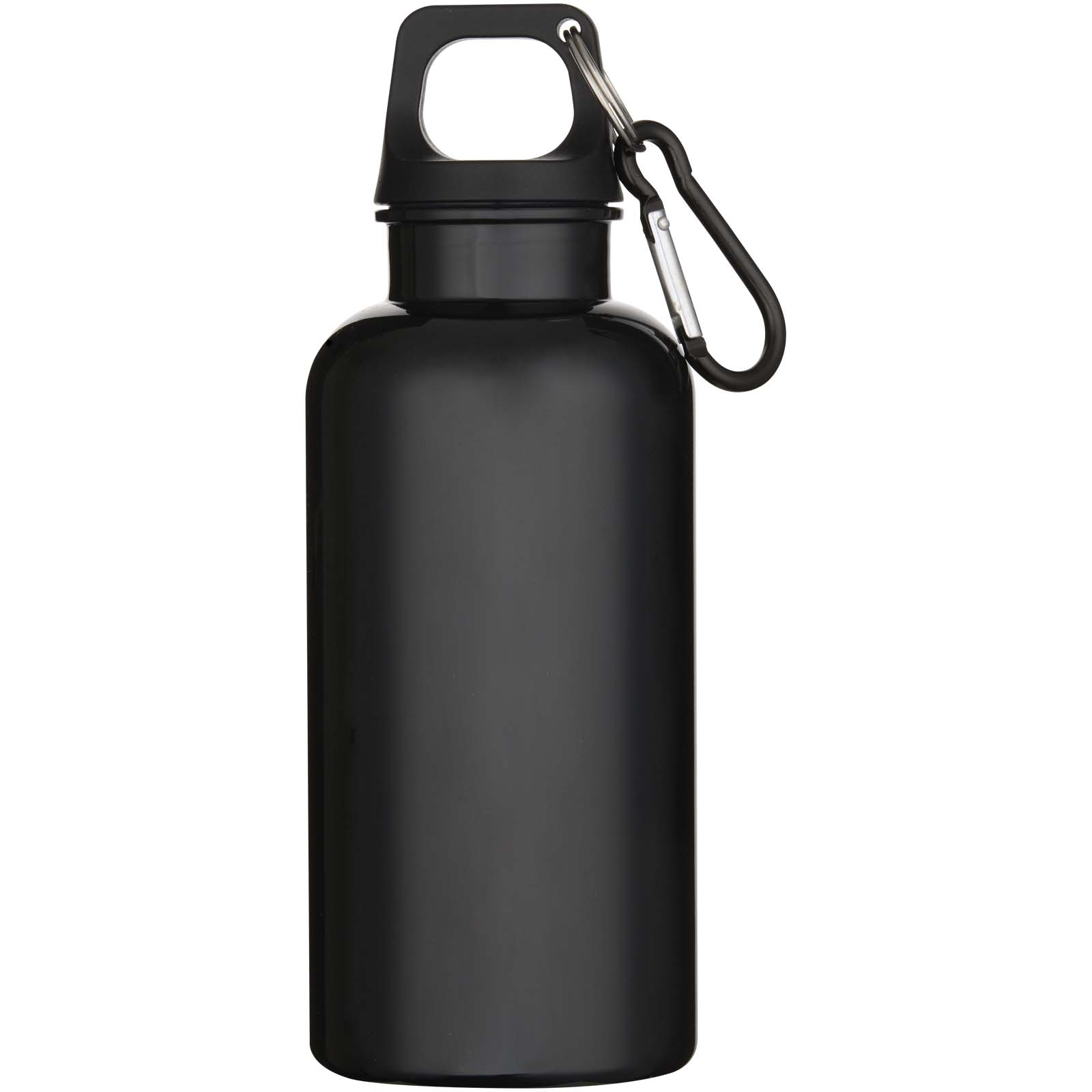 Bouteille d’eau Oregon de 400 ml en plastique recyclé uni certifié RCS avec mousqueton