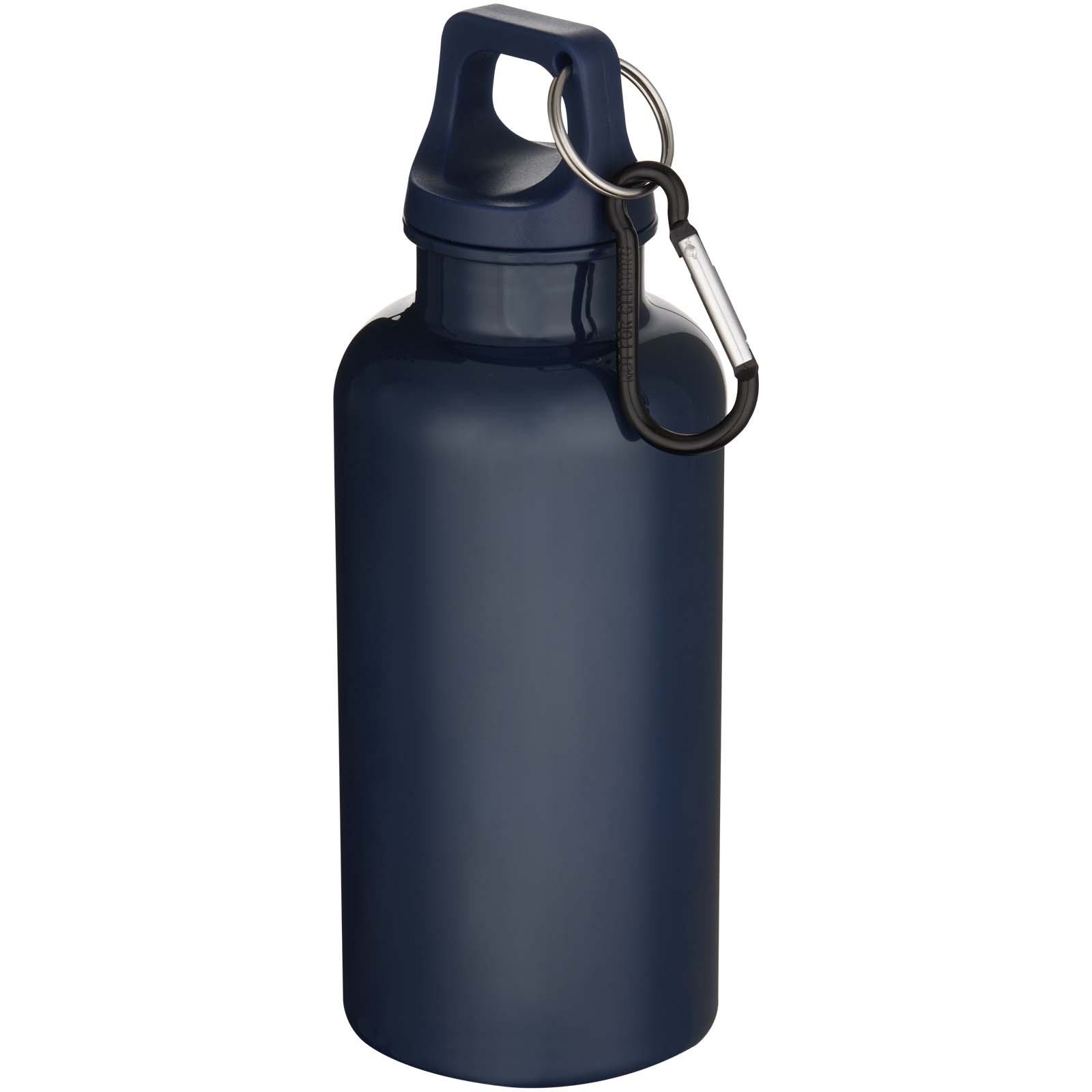 Bouteille d’eau Oregon de 400 ml en plastique recyclé uni certifié RCS avec mousqueton