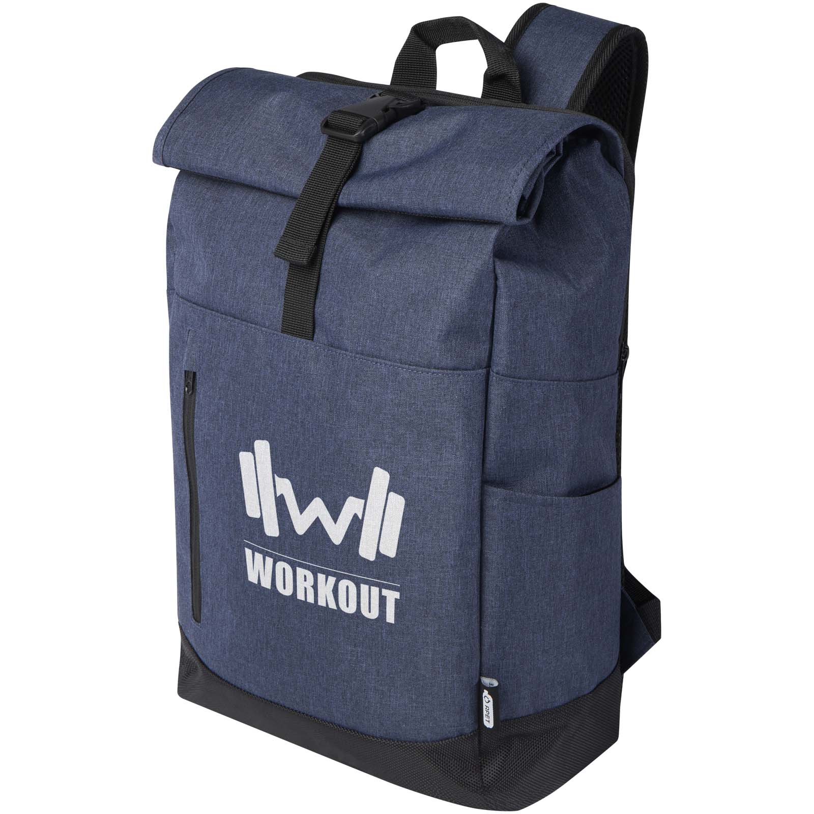 Sac à dos Libra recyclé GRS avec rabat enroulable pour ordinateur portable de 15,6" 12L