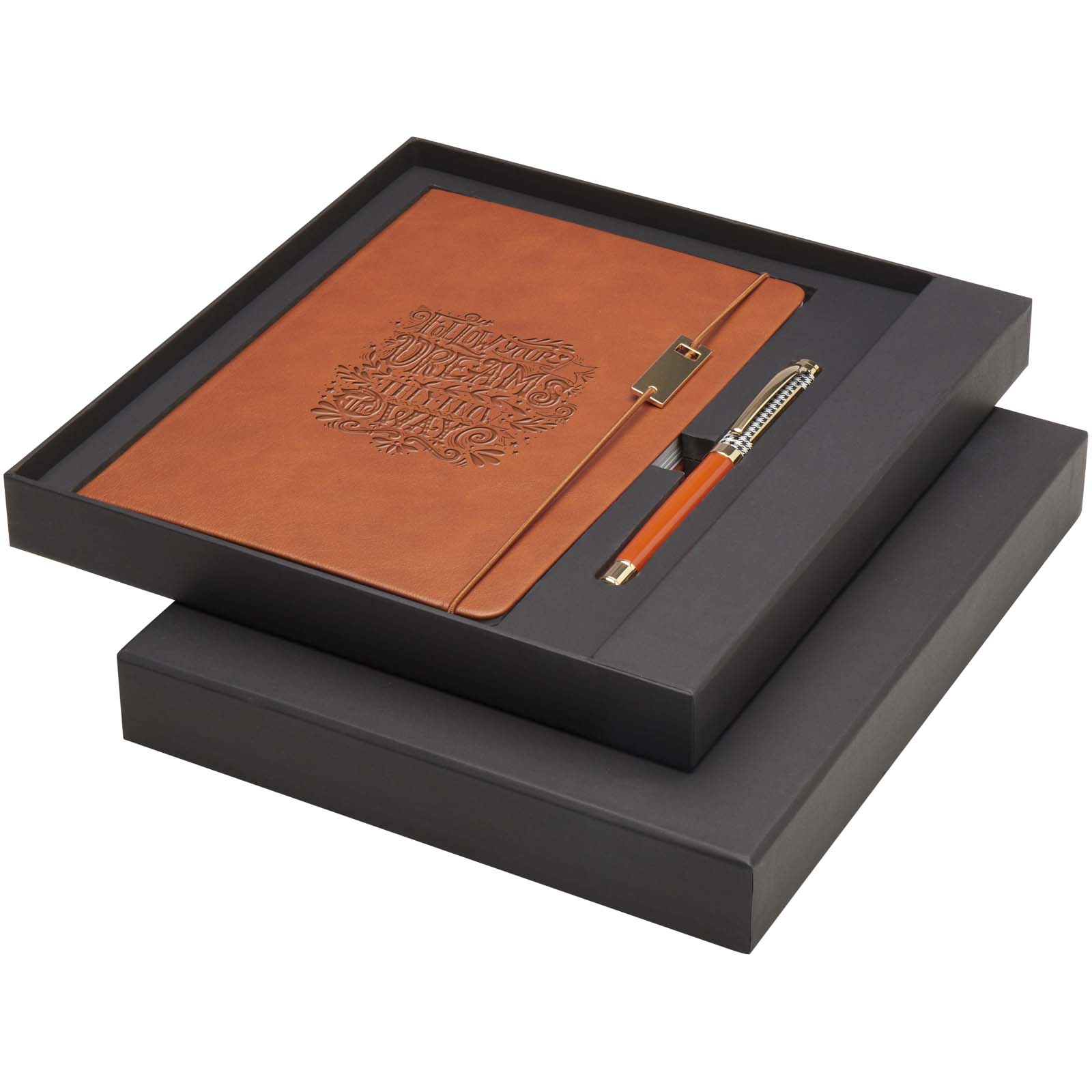 Luxe Ensemble Legato comprenant carnet A5, stylo bille et stylo roller (encre bleue)