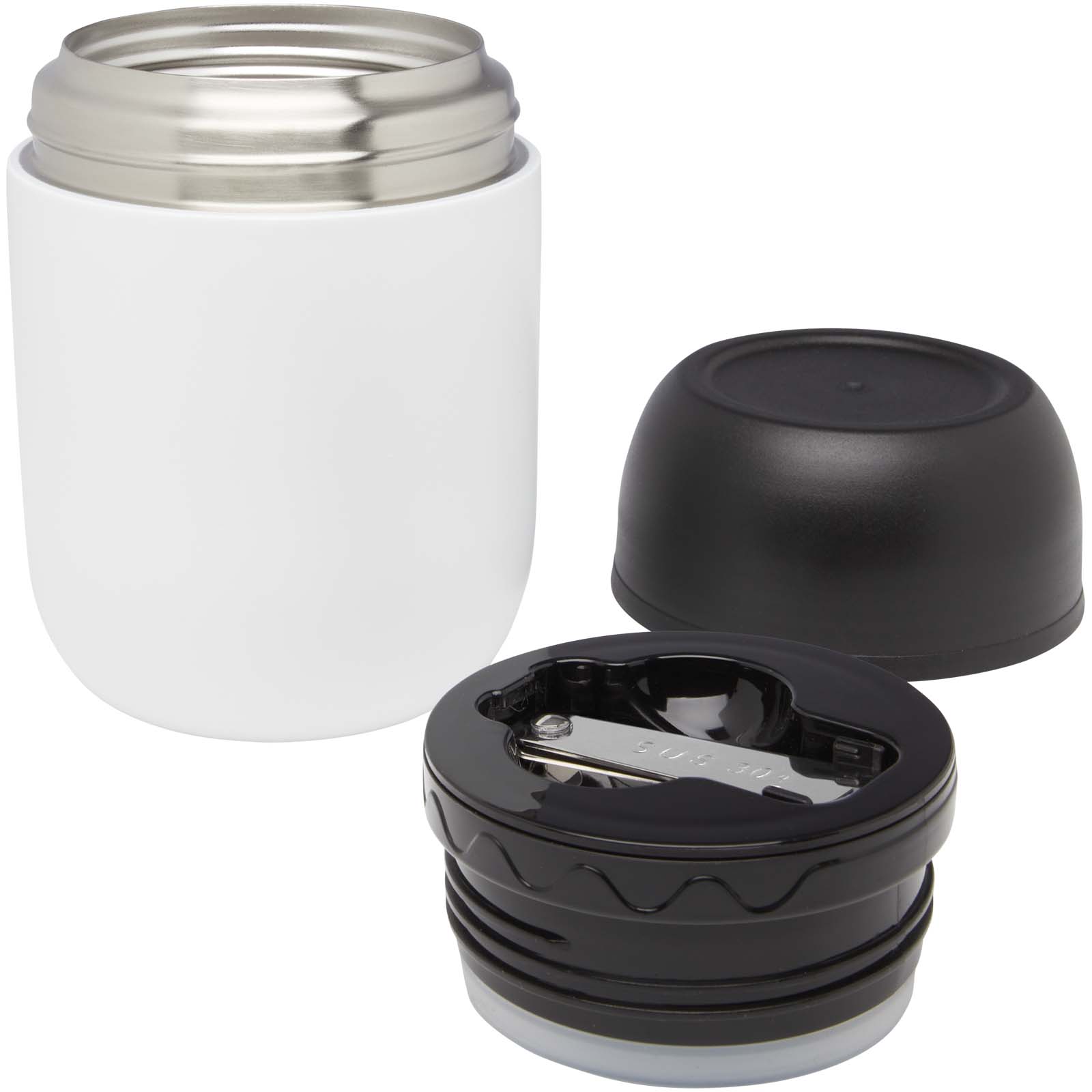Seasons Boîte-repas Supo en acier inoxydable recyclé à double paroi de 480 ml avec cuillère pliable