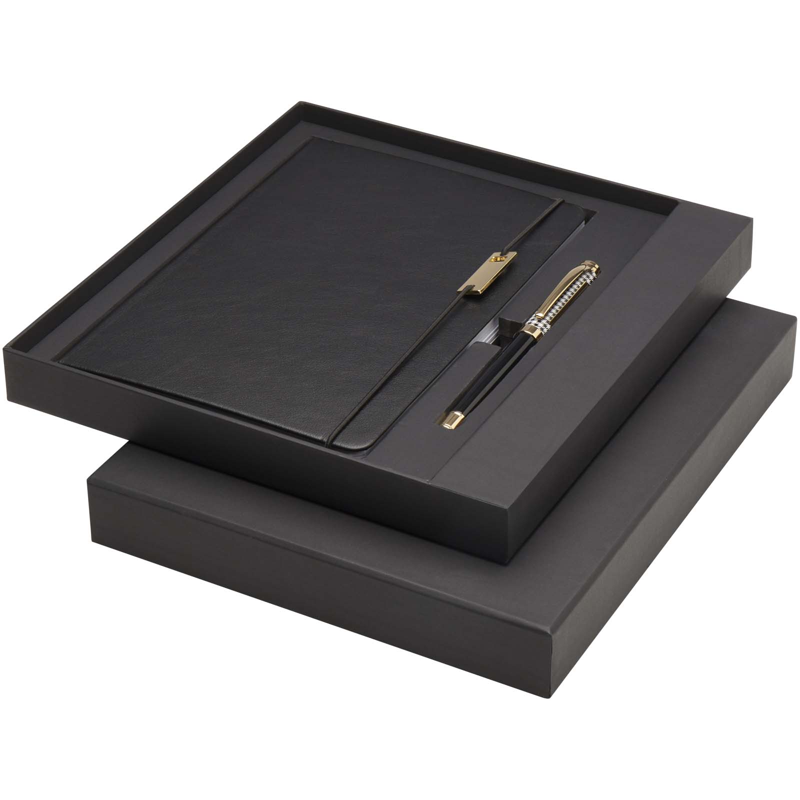 Luxe Ensemble Legato comprenant carnet A5, stylo bille et stylo roller (encre bleue)
