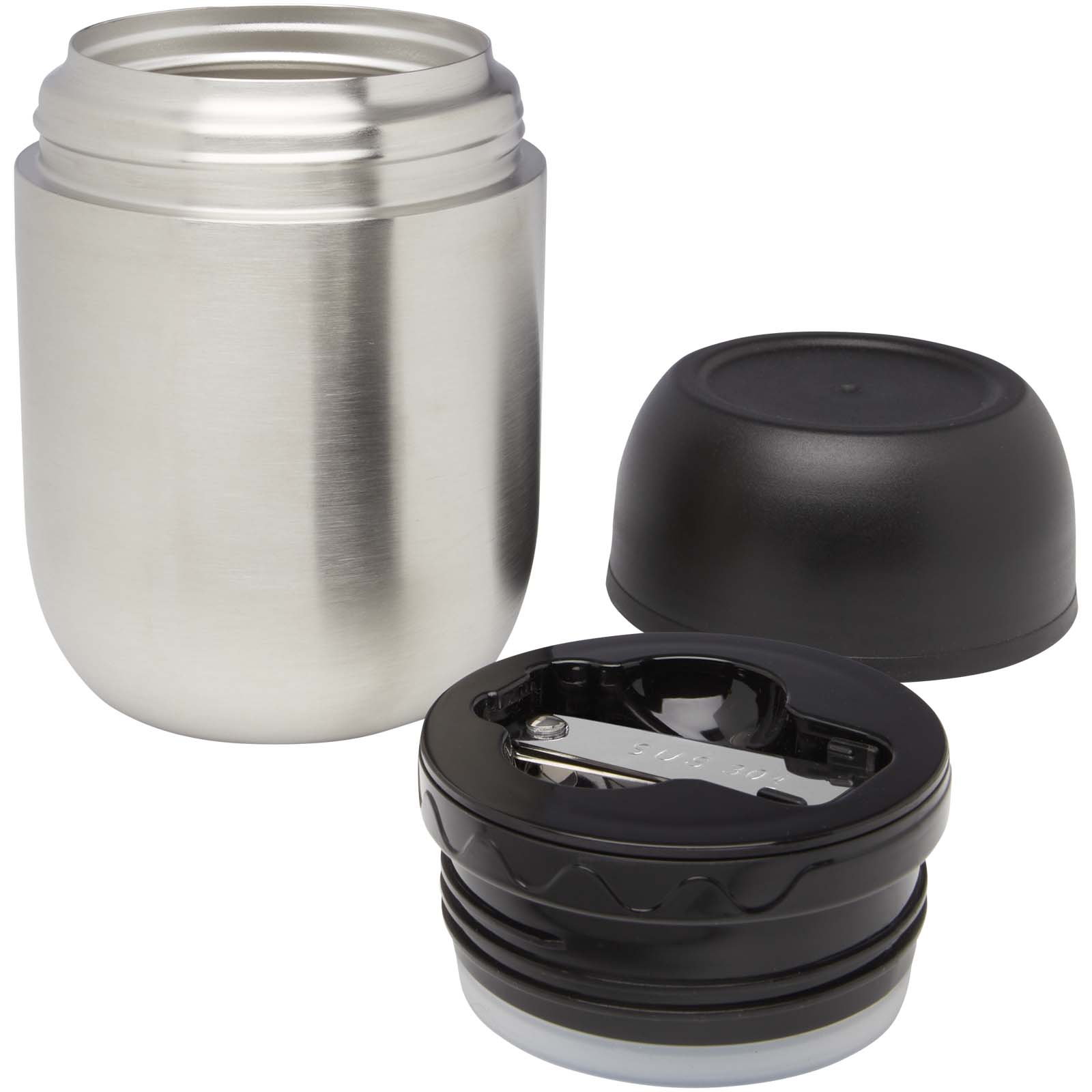 Seasons Boîte-repas Supo en acier inoxydable recyclé à double paroi de 480 ml avec cuillère pliable