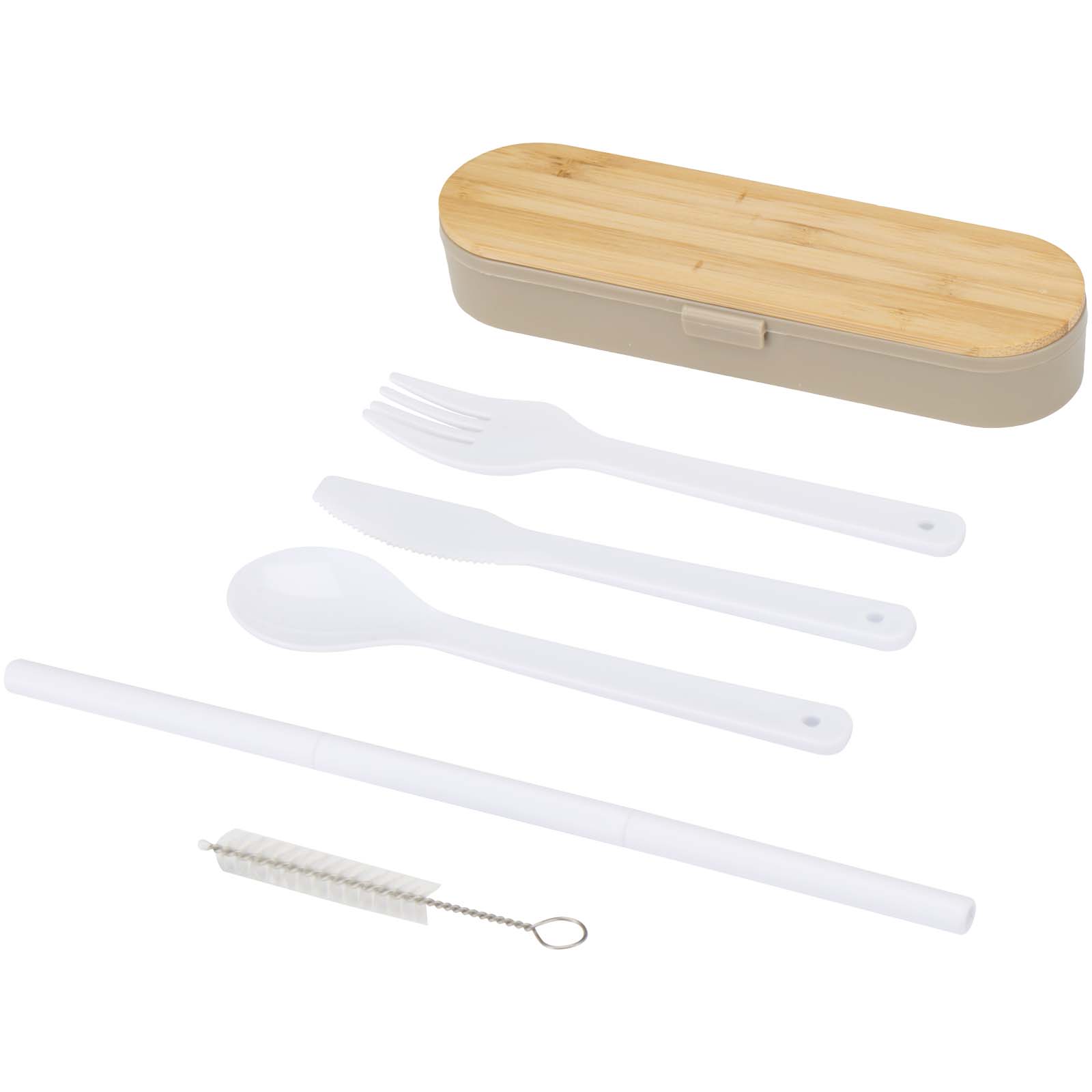 Ensemble de couverts Runa avec couvercle en bambou
