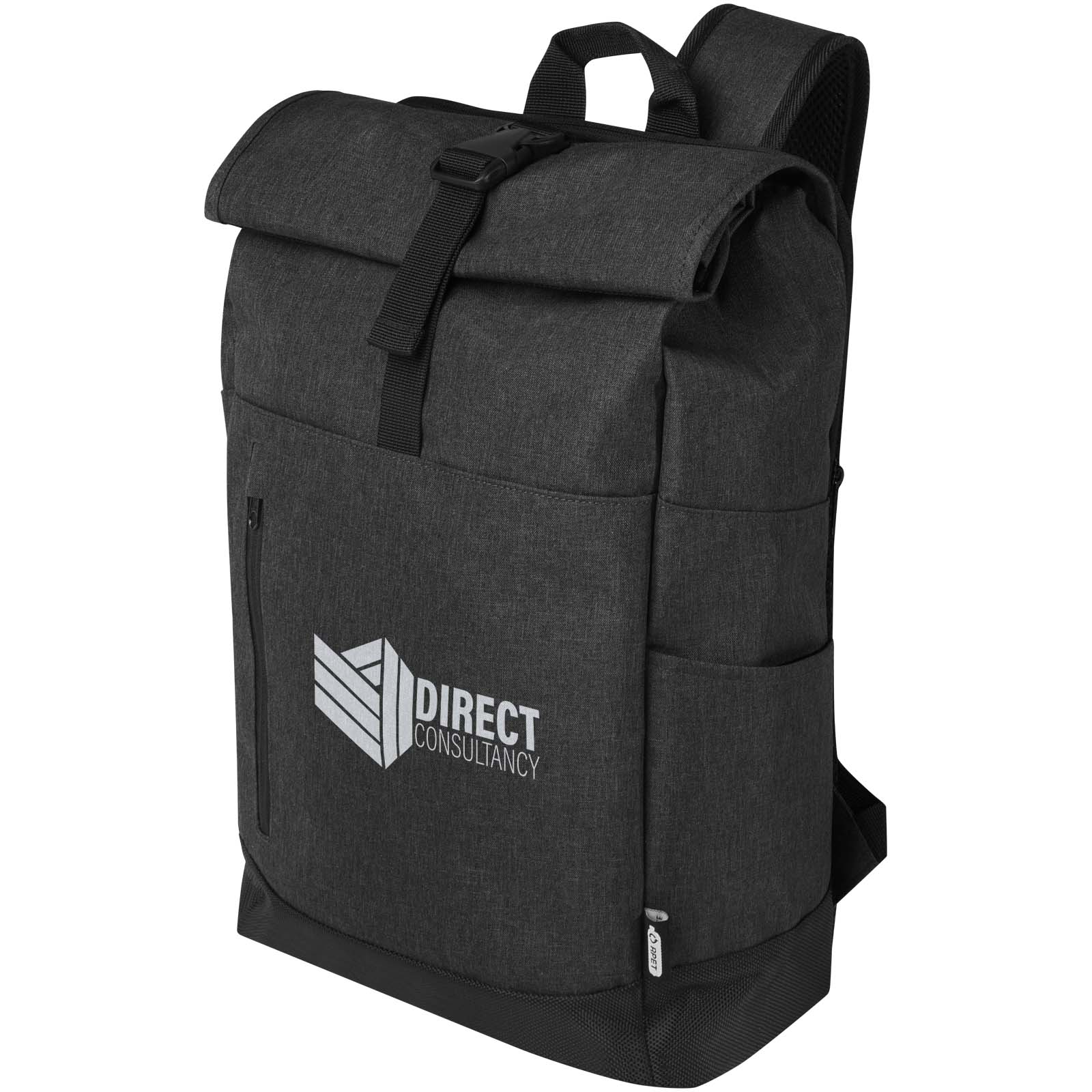 Sac à dos Libra recyclé GRS avec rabat enroulable pour ordinateur portable de 15,6" 12L