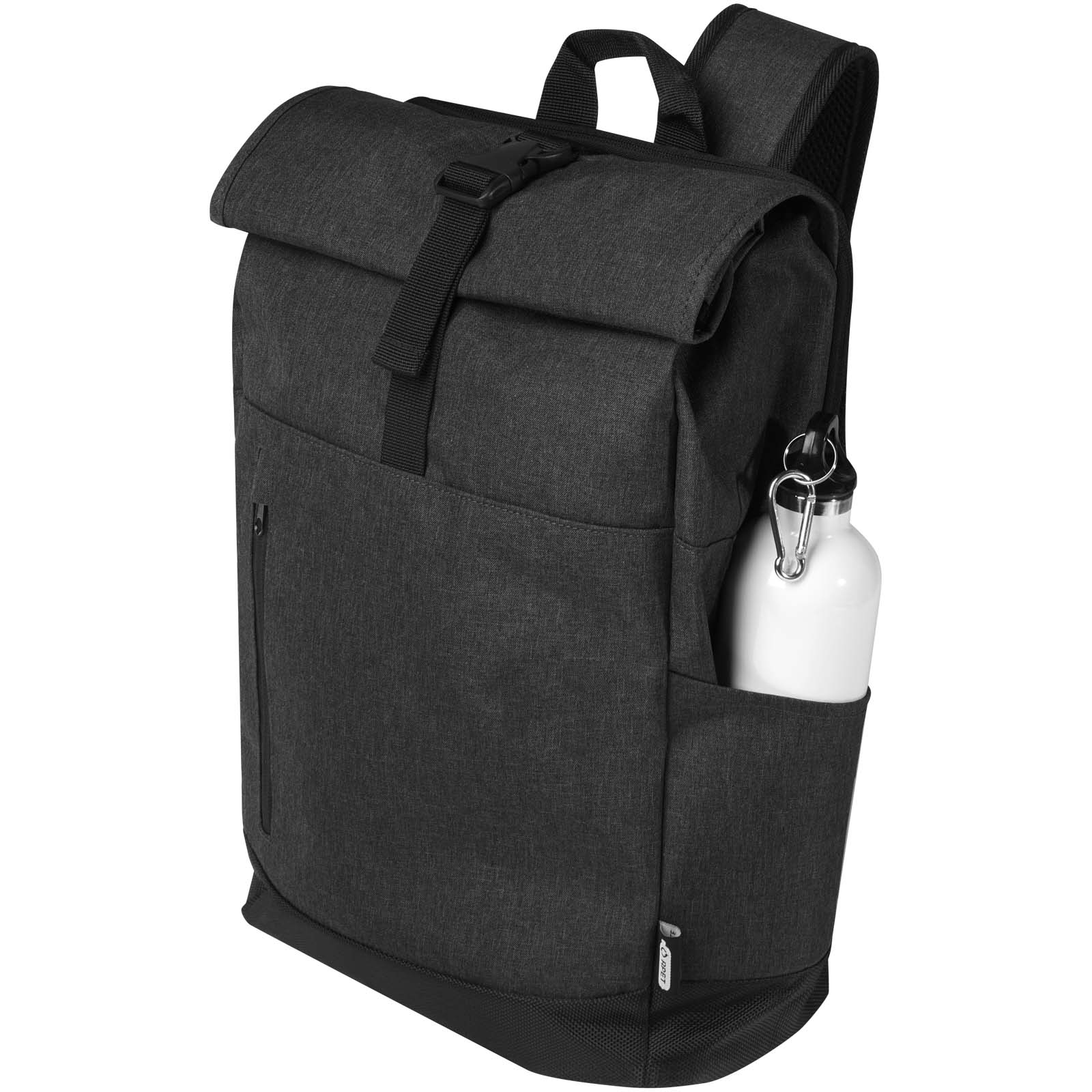 Sac à dos Libra recyclé GRS avec rabat enroulable pour ordinateur portable de 15,6" 12L