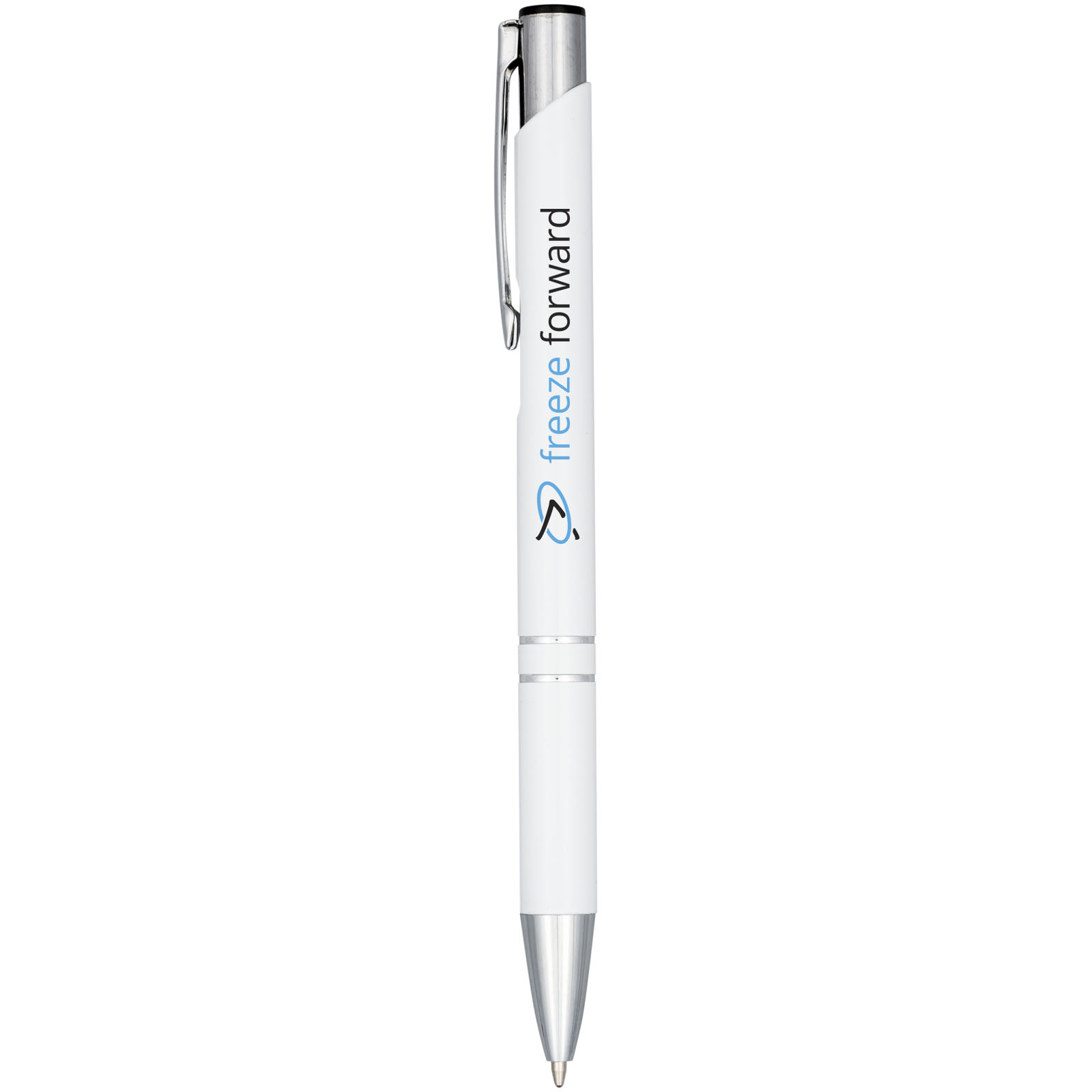Stylo bille rétractable en aluminium anodisé Moneta (encre noire)