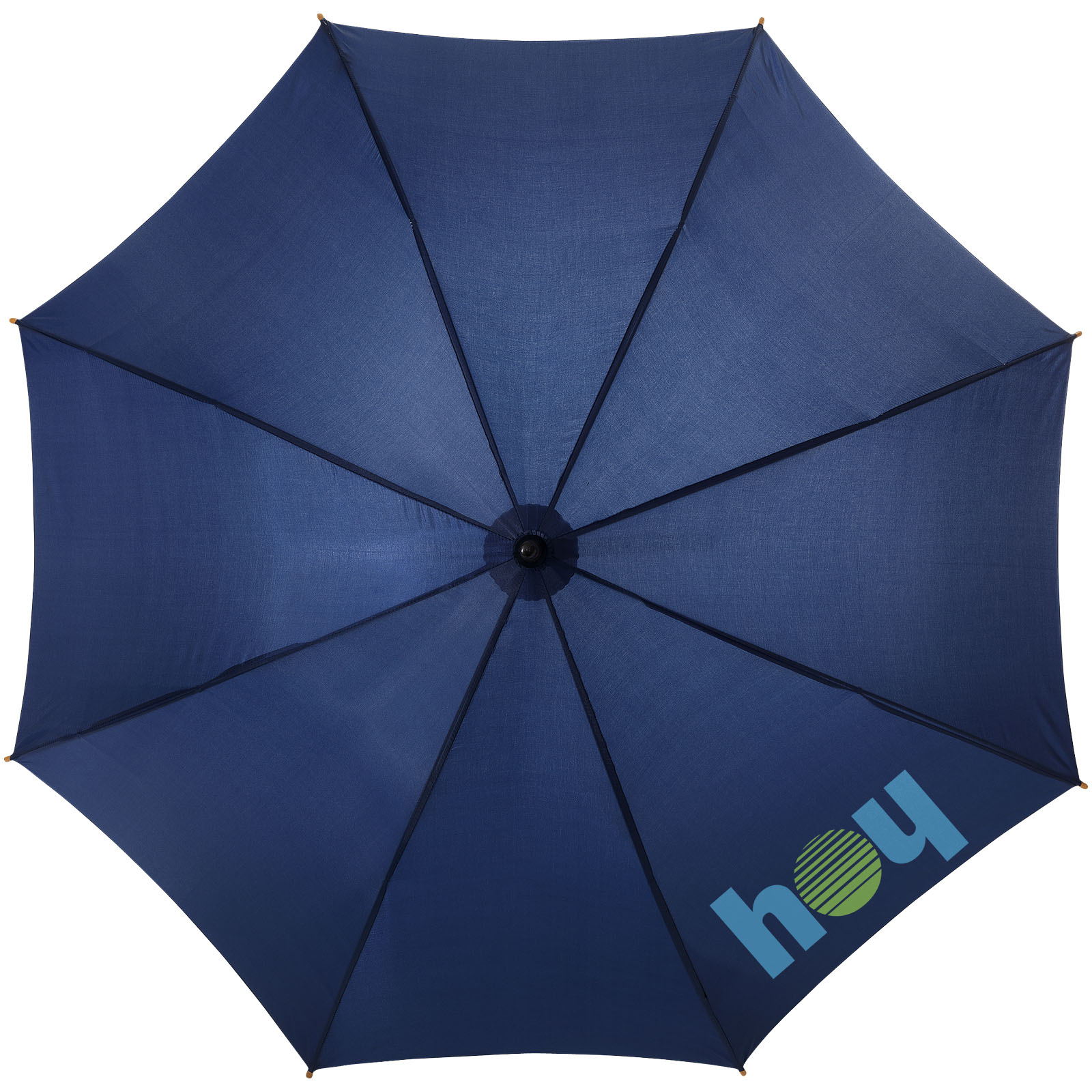 Parapluie 23" à ouverture automatique, poignée et mât en bois
