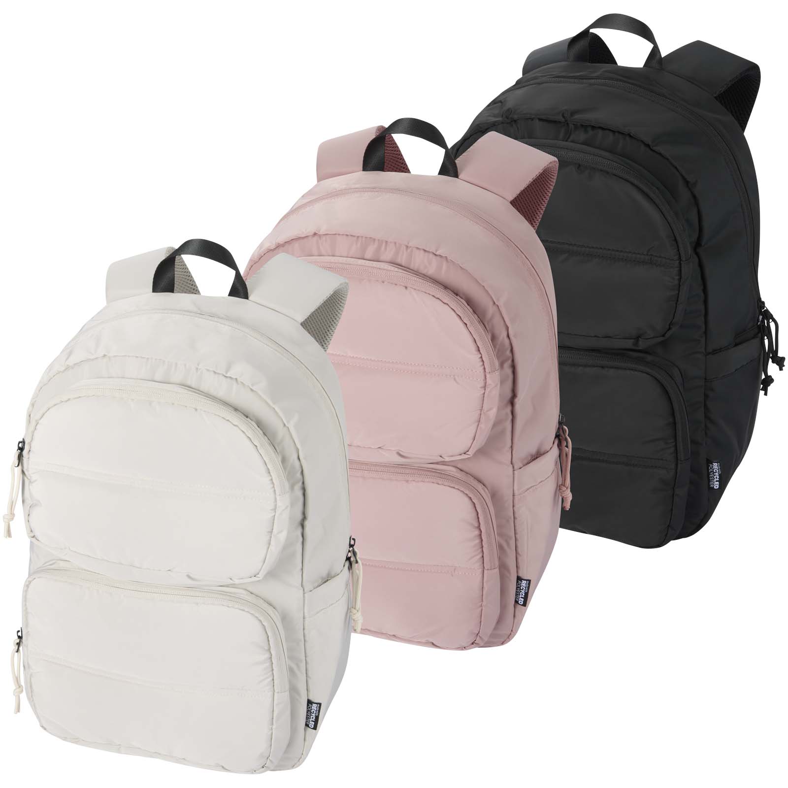 Sac à dos pour ordinateur portable Puffer de 15,6" recyclé et certifié GRS, de15 L