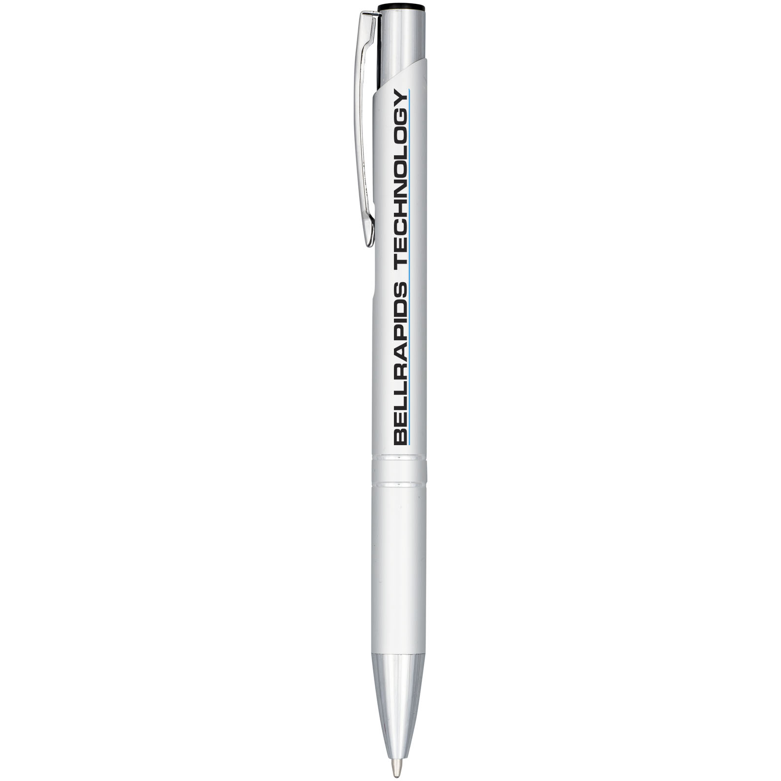 Stylo bille rétractable en aluminium anodisé Moneta (encre noire)
