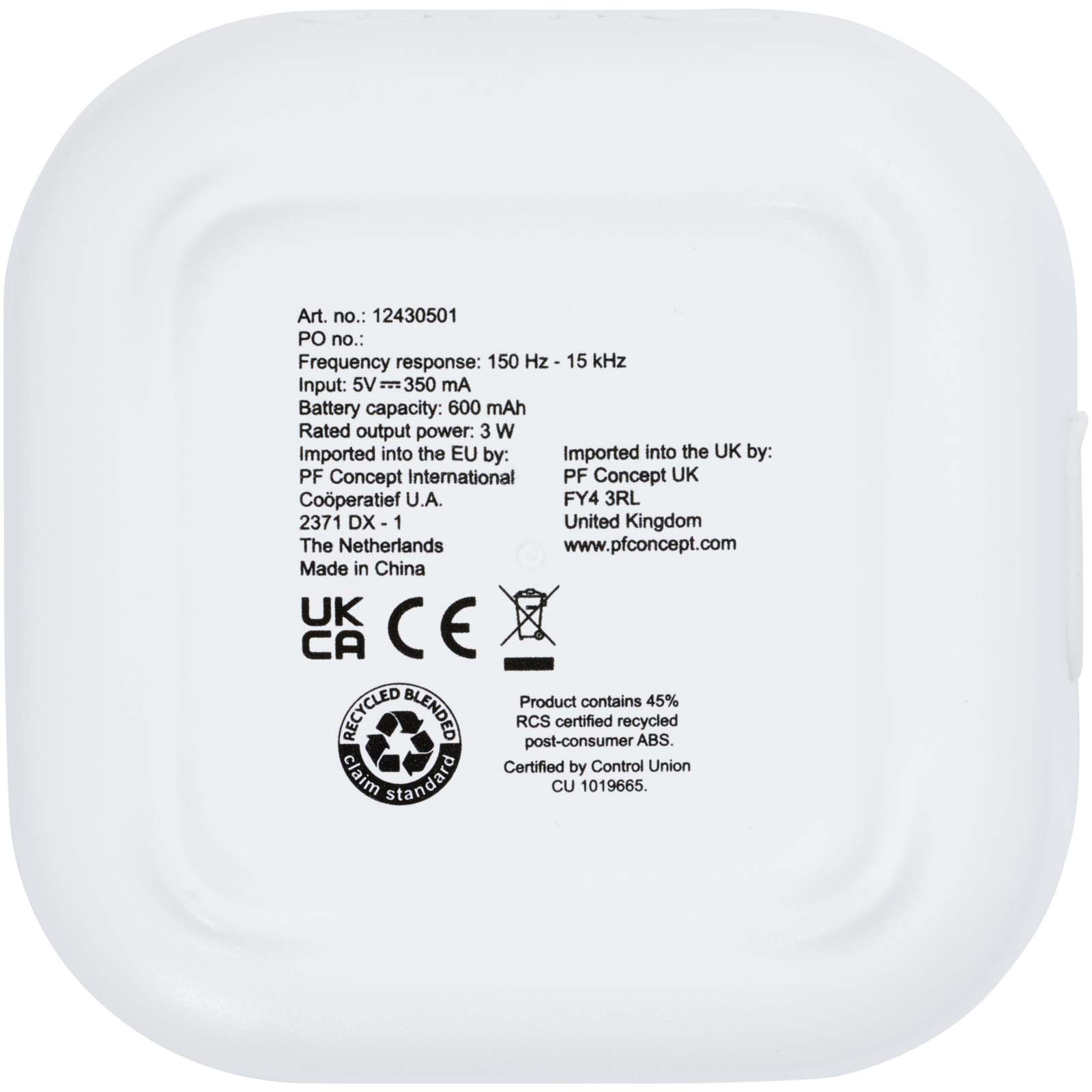 Haut-parleur Bluetooth® Stark 2.0 3W Mini RCS en plastique recyclé
