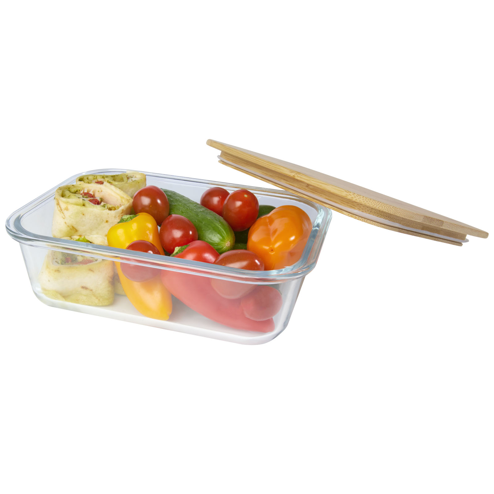 Seasons Boîte repas Roby en verre avec couvercle en bambou 1000 ml