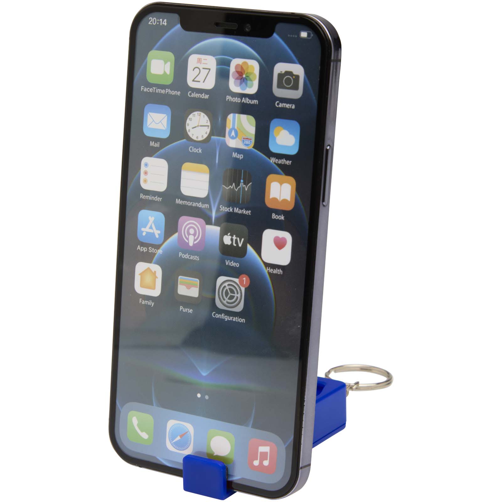 Support de téléphone Aggia avec jouet fidget en plastique recyclé