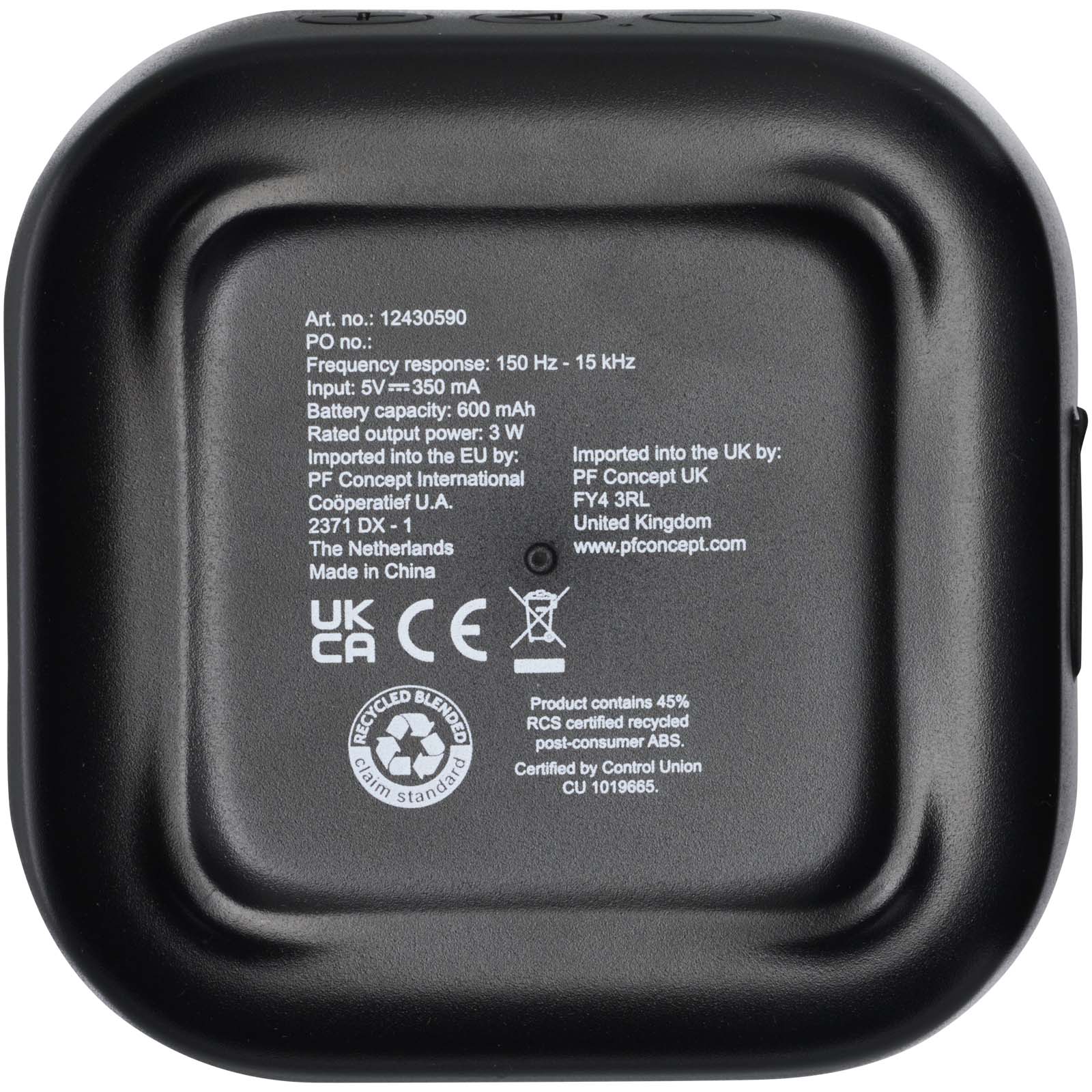 Haut-parleur Bluetooth® Stark 2.0 3W Mini RCS en plastique recyclé