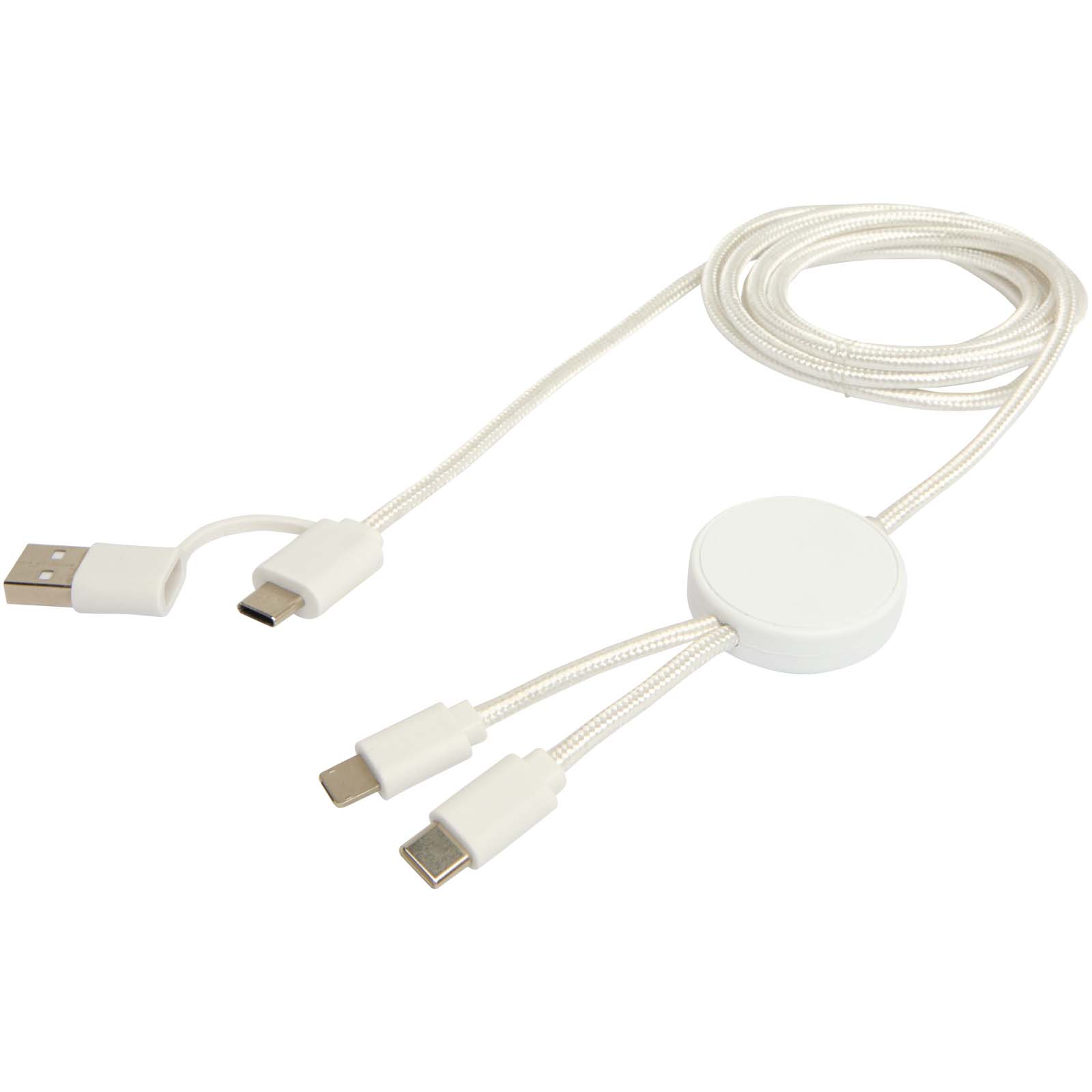 Câble 5 en 1 Citala en plastique recyclé de 150 cm pour la synchronisation des données et la charge rapide de 27 W