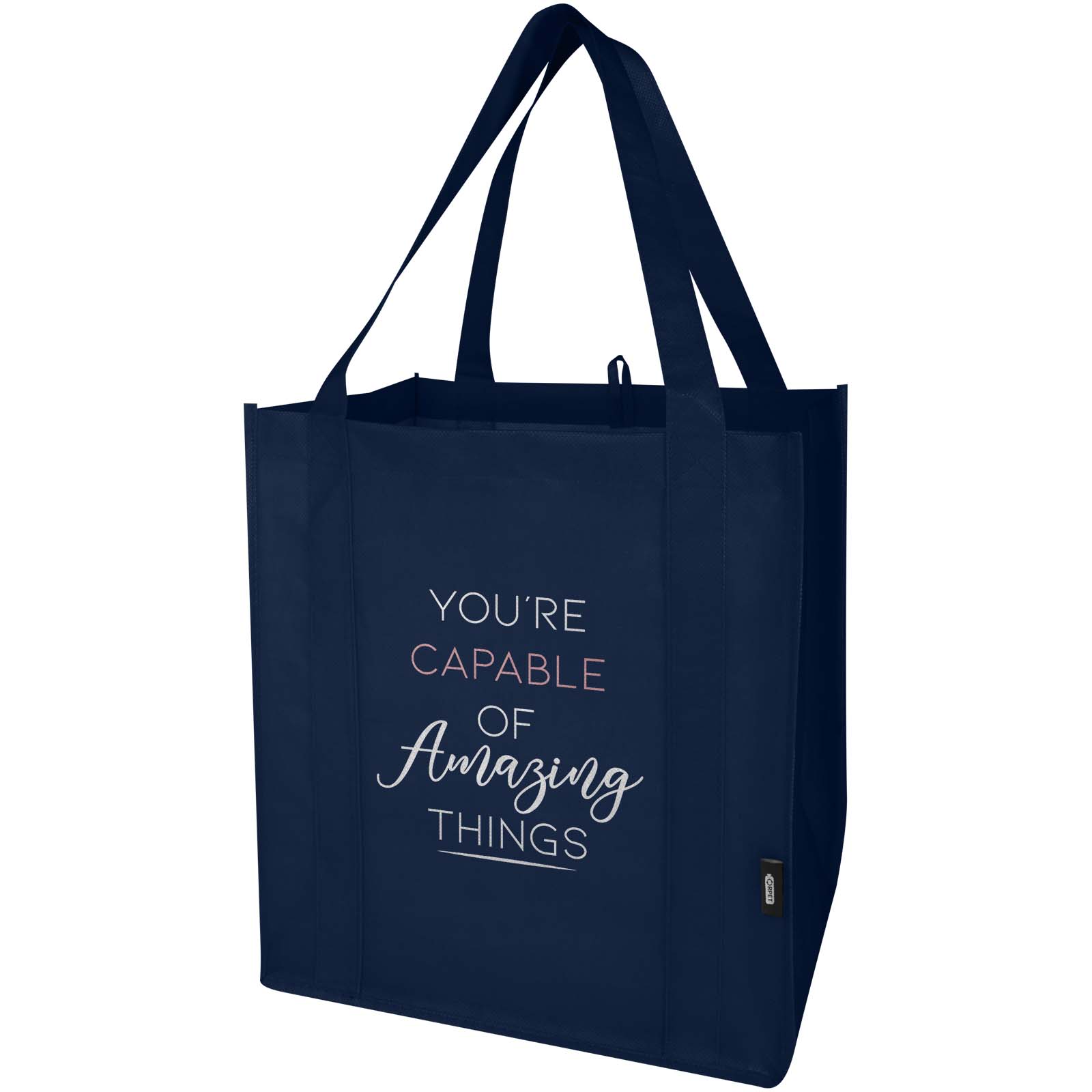 Sac shopping Liberty non tissé recyclé GRS avec fond rigide de 29L