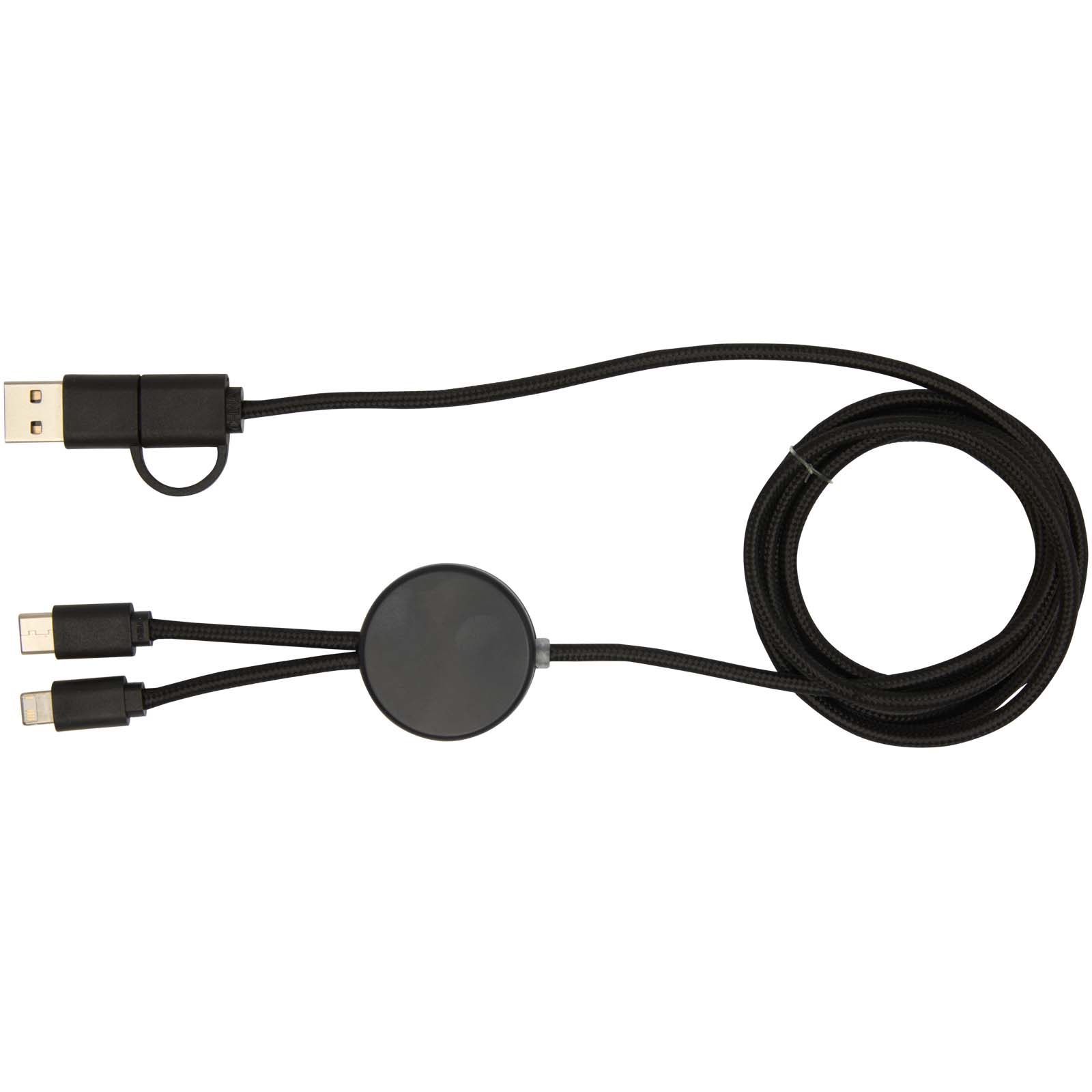 Câble 5 en 1 Citala en plastique recyclé de 150 cm pour la synchronisation des données et la charge rapide de 27 W