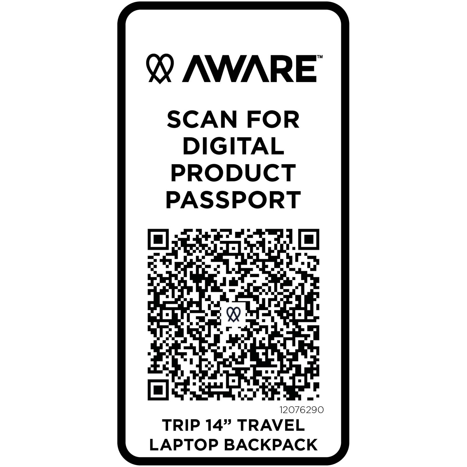 Sac à dos de voyage pour ordinateur portable Trip 14” Aware™ de 9 L en matériaux recyclés