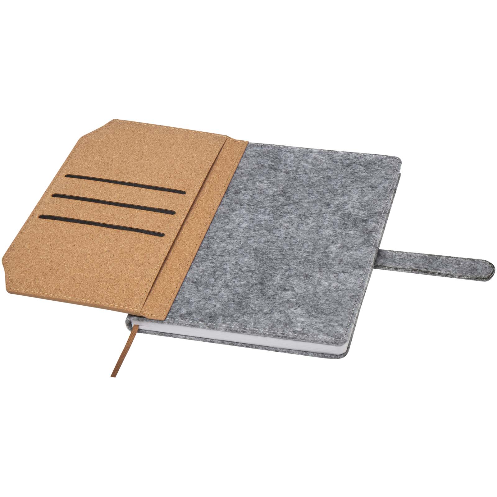 Carnet A5 Viviana en feutrine recyclée et liège
