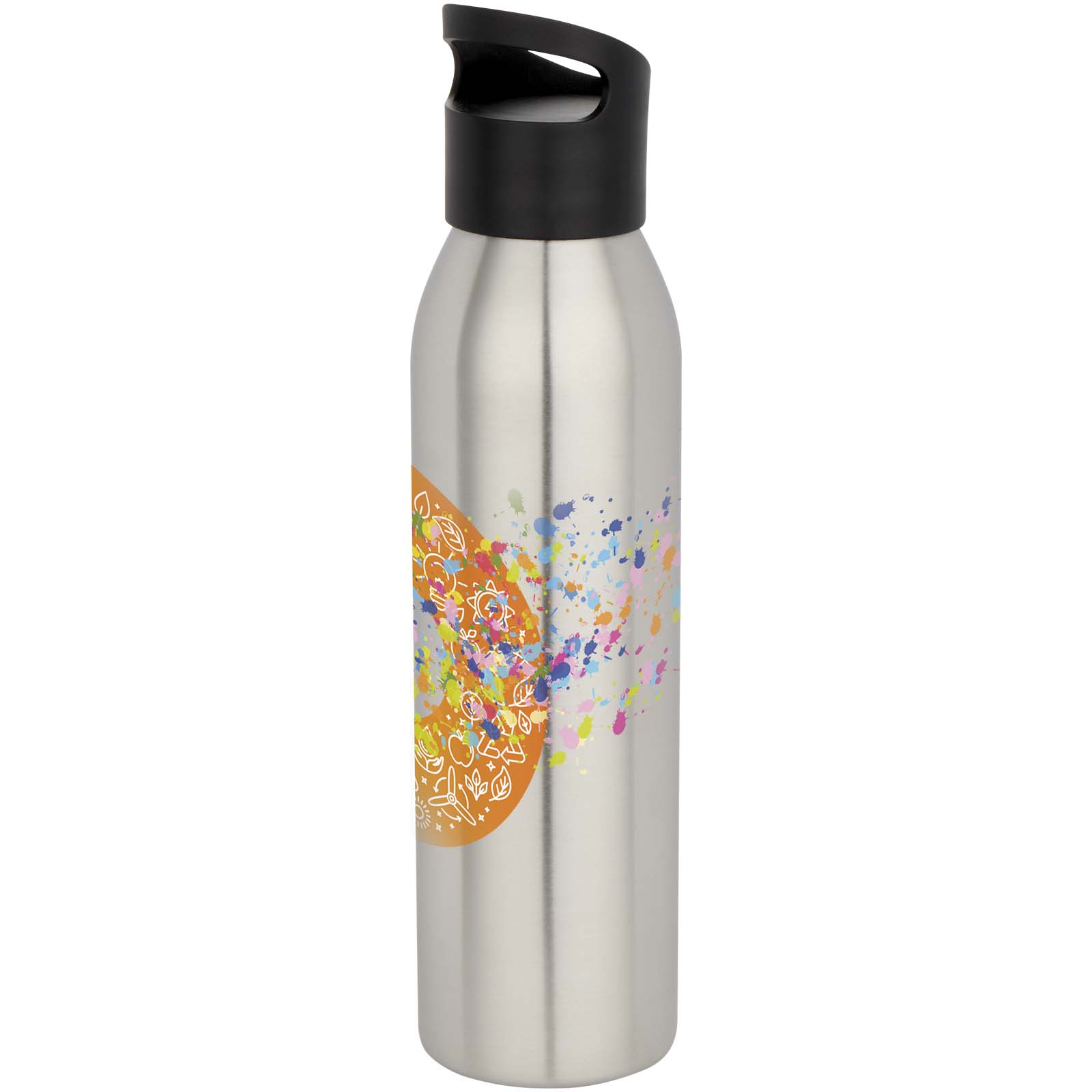 Bouteille d’eau Sky de 650 ml en acier inoxydable recyclé certifié RCS à simple paroi
