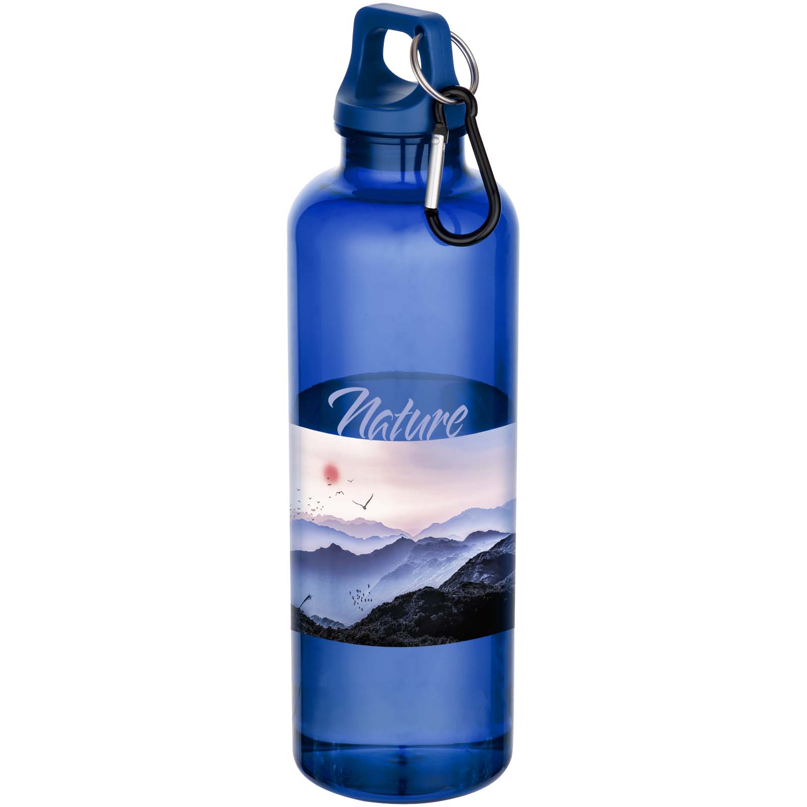 Bouteille d’eau Oregon de 750 ml en plastique recyclé certifié RCS avec mousqueton