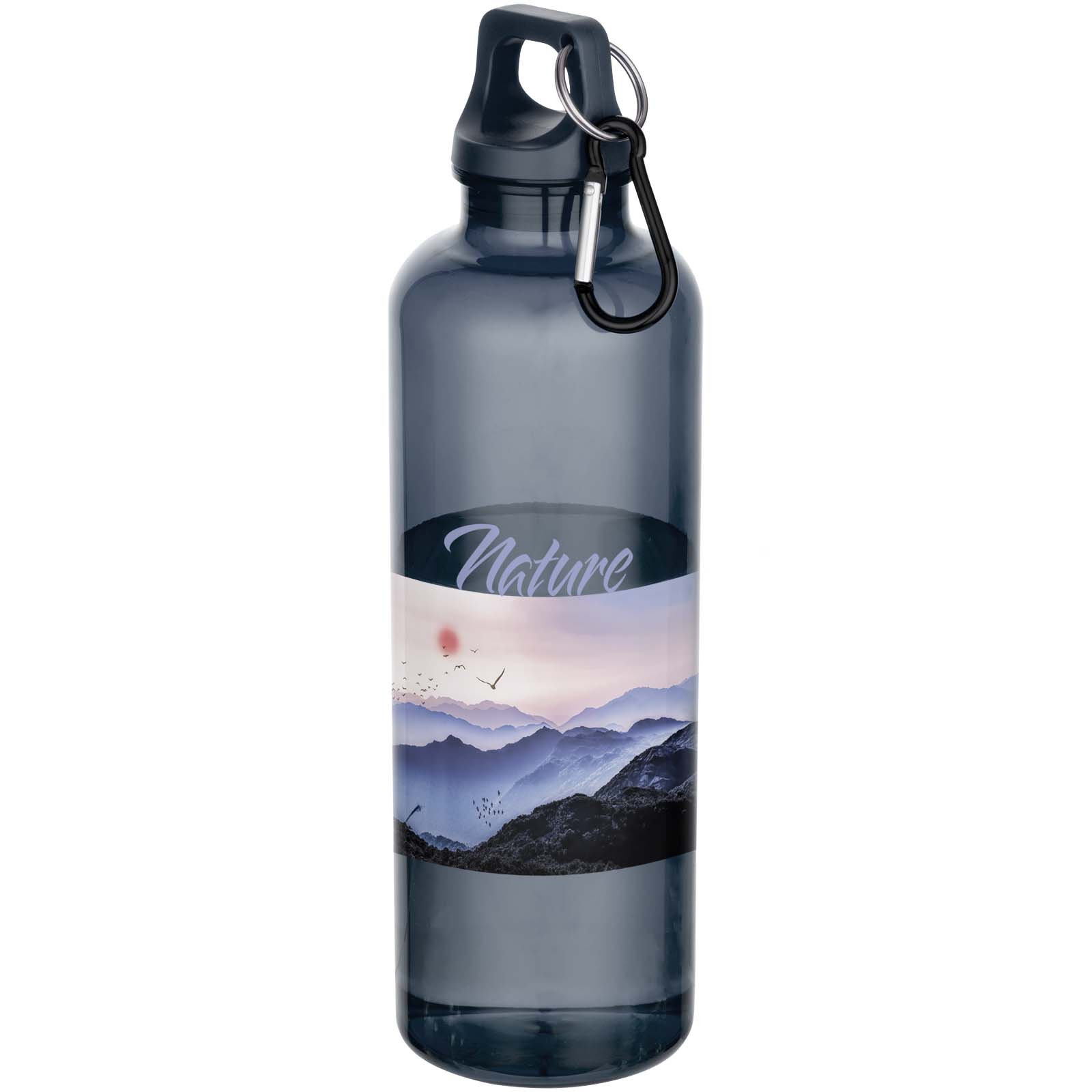 Bouteille d’eau Oregon de 750 ml en plastique recyclé certifié RCS avec mousqueton