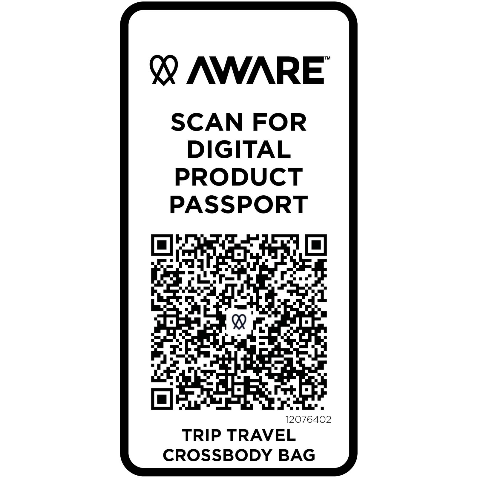 Sac bandoulière de voyage Trip Aware™ de 1 L en matériaux recyclés