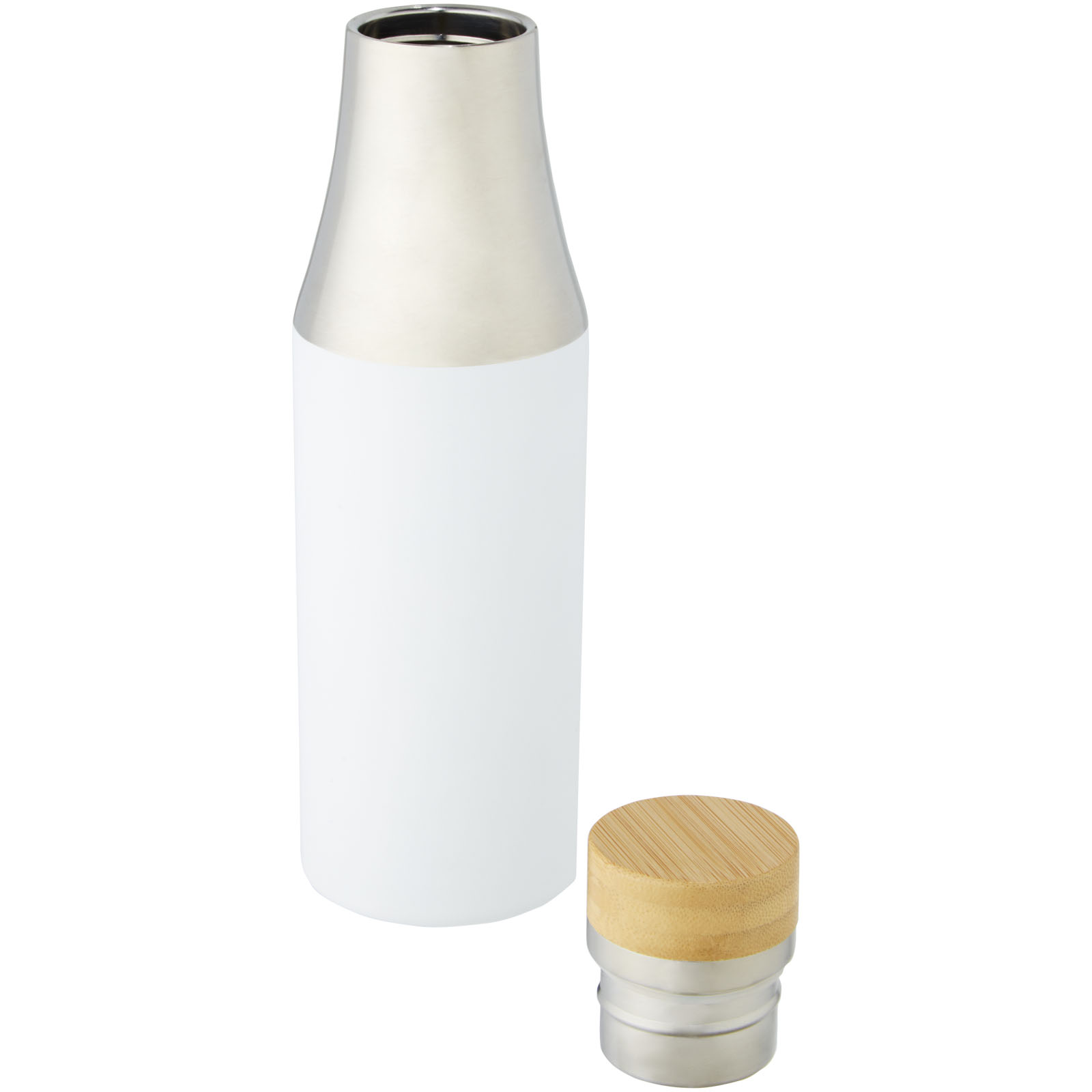 Bouteille Hulan de 540 ml en acier inoxydable avec  cuivre et isolation par le vide avec couvercle en bambou