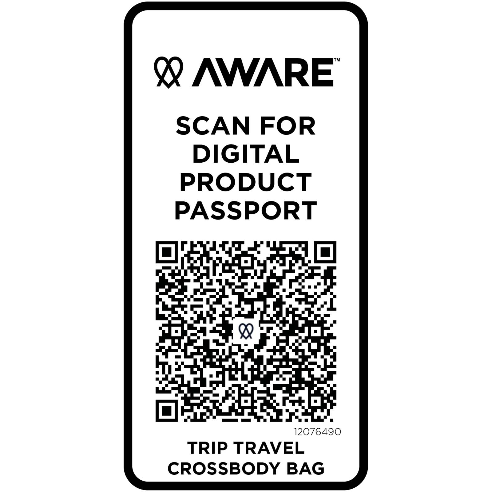 Sac bandoulière de voyage Trip Aware™ de 1 L en matériaux recyclés