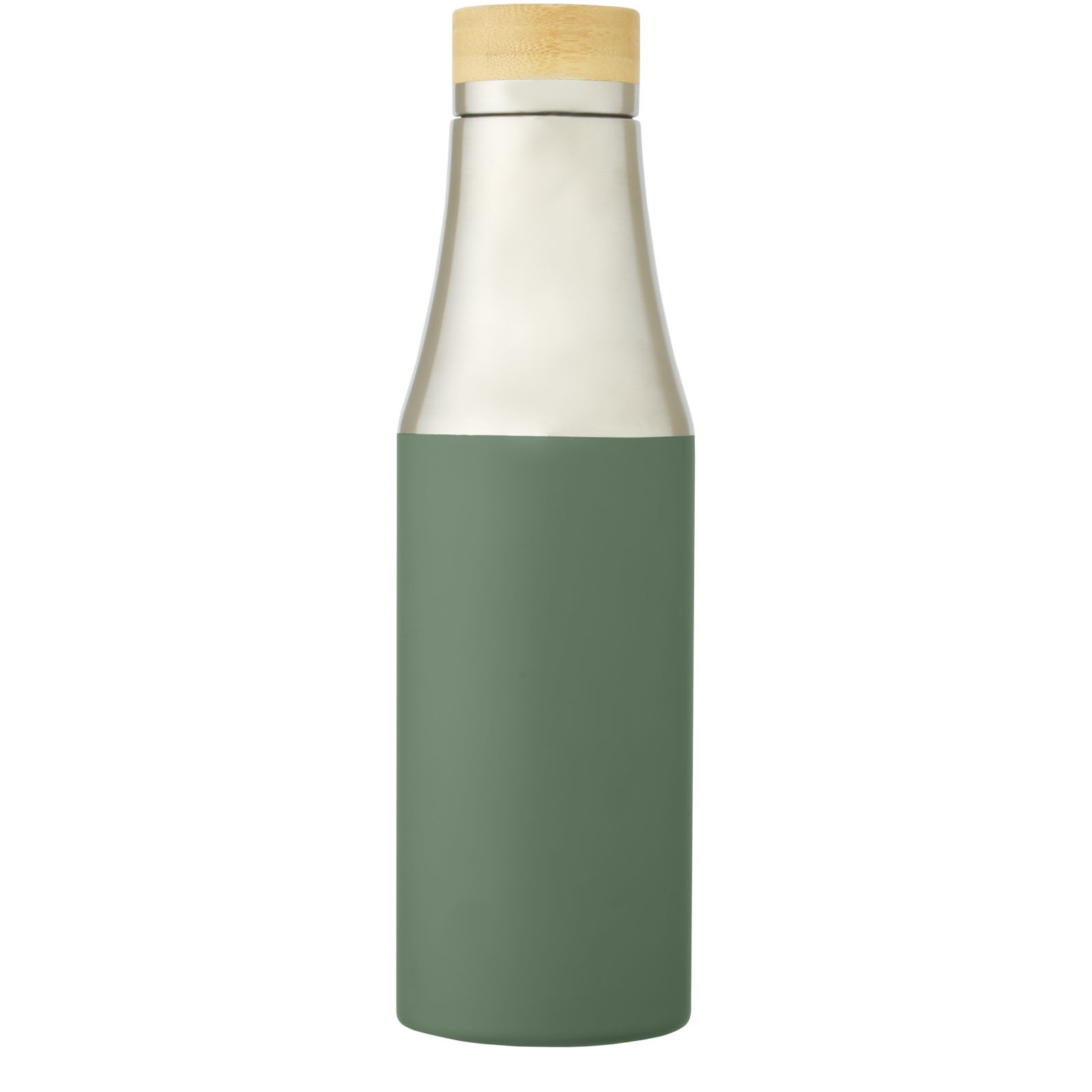 Bouteille Hulan de 540 ml en acier inoxydable avec  cuivre et isolation par le vide avec couvercle en bambou