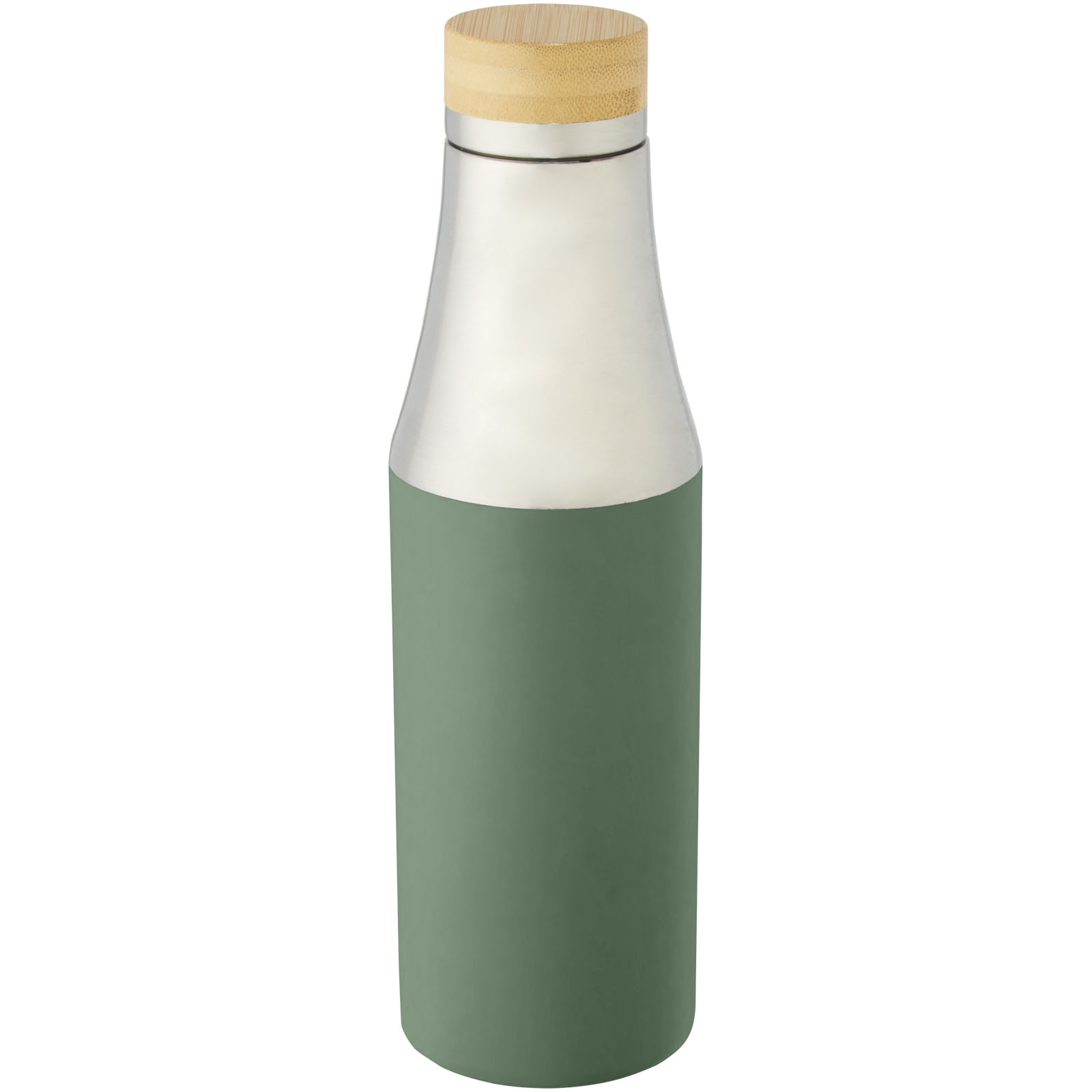 Bouteille Hulan de 540 ml en acier inoxydable avec  cuivre et isolation par le vide avec couvercle en bambou