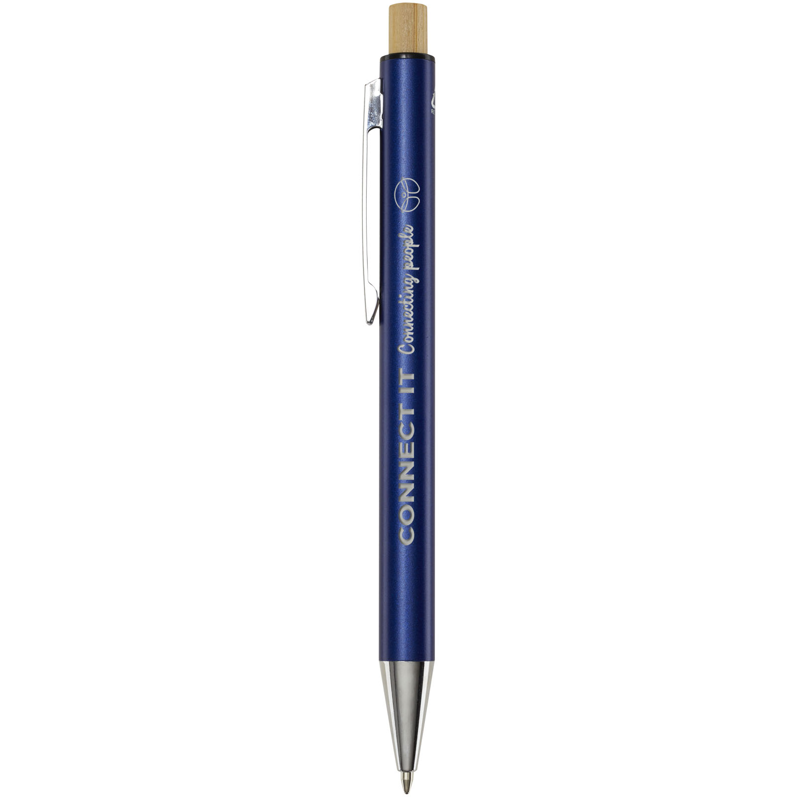 Stylo bille en aluminium recyclé Cyrus (encre bleue)