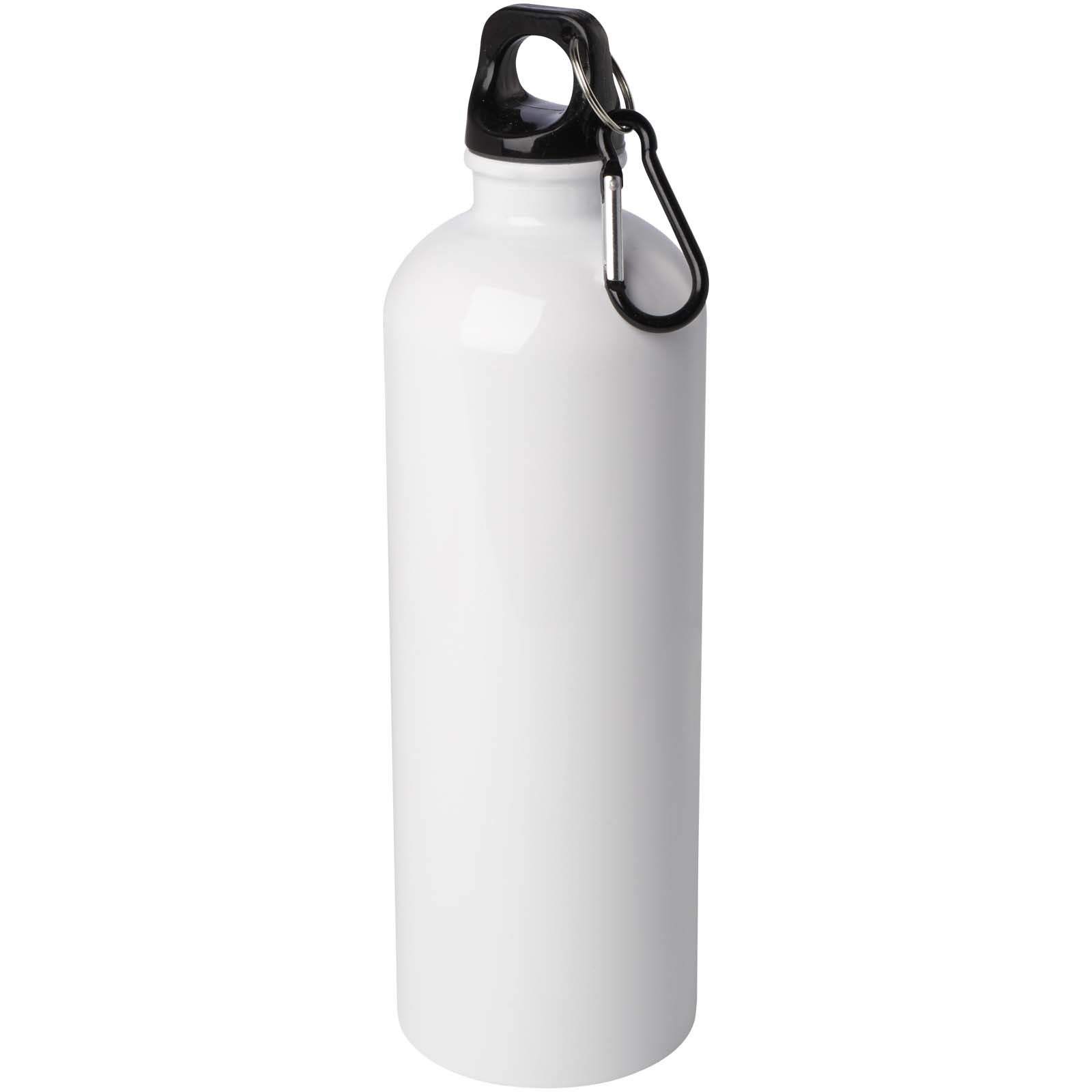 Bouteille d'eau Oregon de 750 ml simple paroi en acier recyclé certifié RCS avec mousqueton