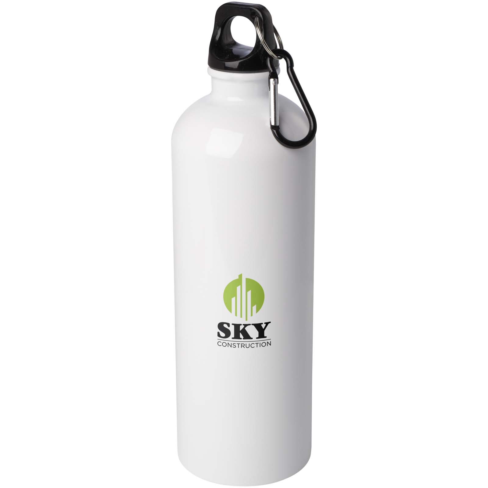 Bouteille d'eau Oregon de 750 ml simple paroi en acier recyclé certifié RCS avec mousqueton