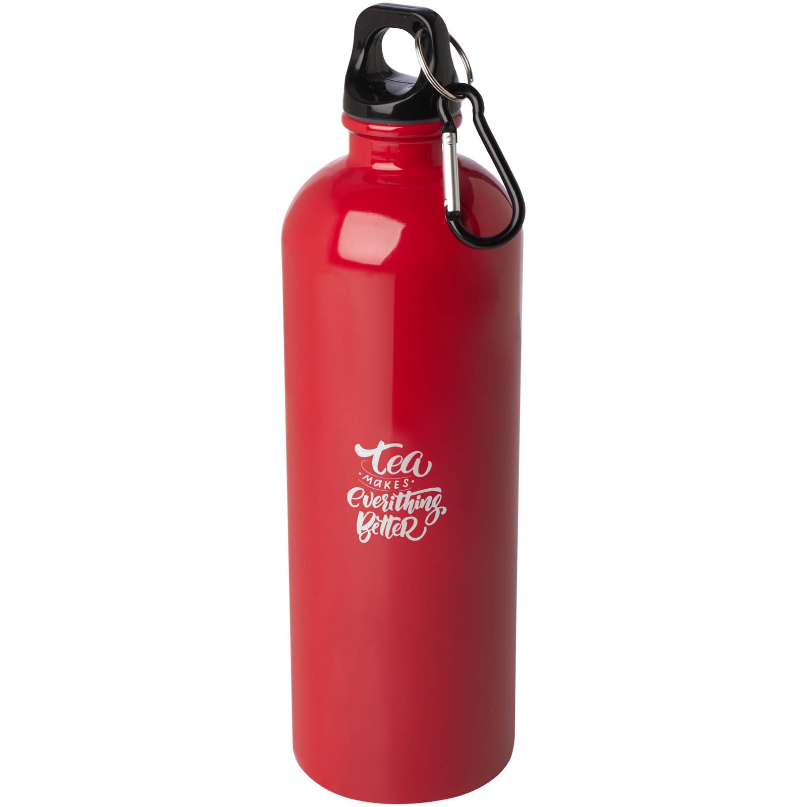 Bouteille d'eau Oregon de 750 ml simple paroi en acier recyclé certifié RCS avec mousqueton