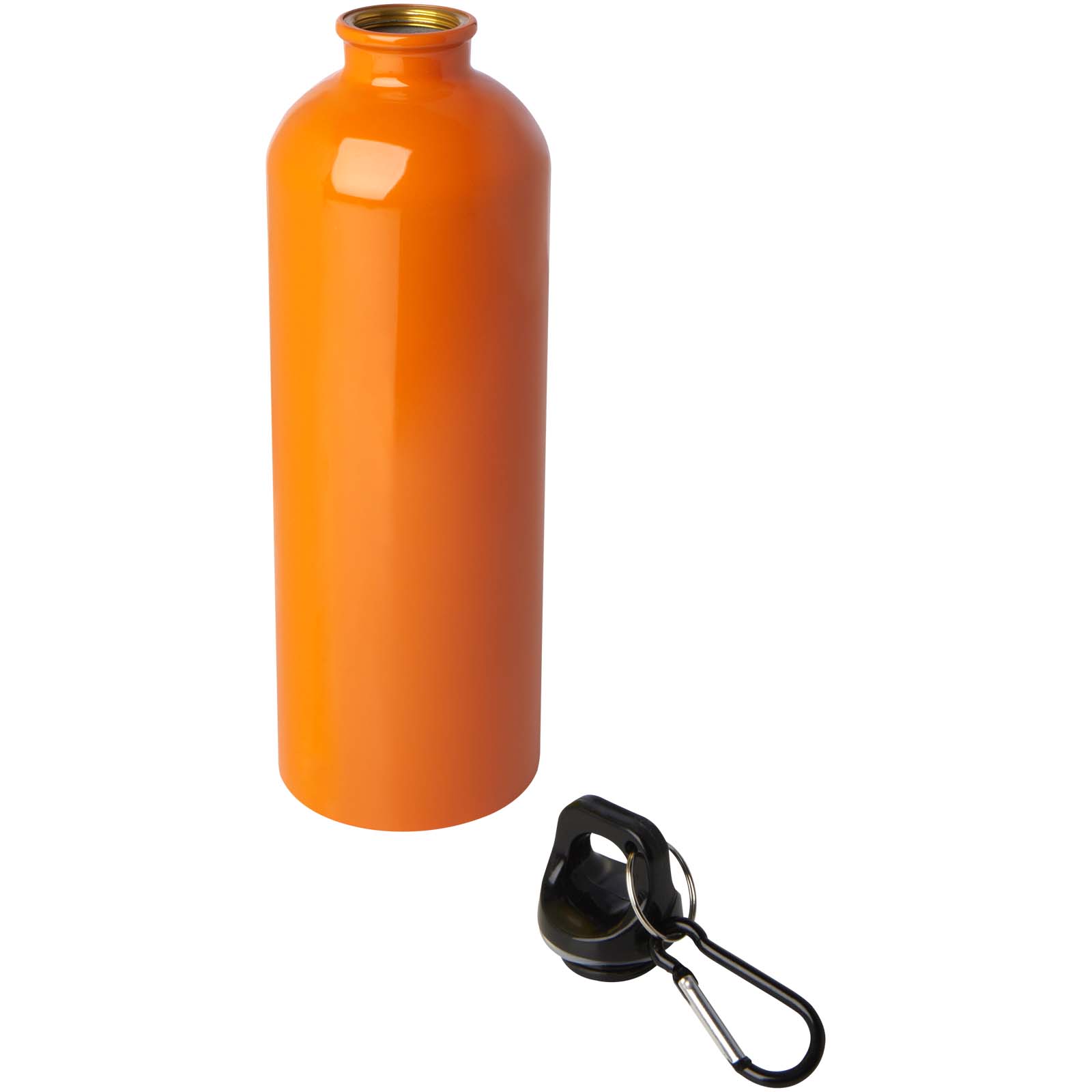 Bouteille d'eau Oregon de 750 ml simple paroi en acier recyclé certifié RCS avec mousqueton