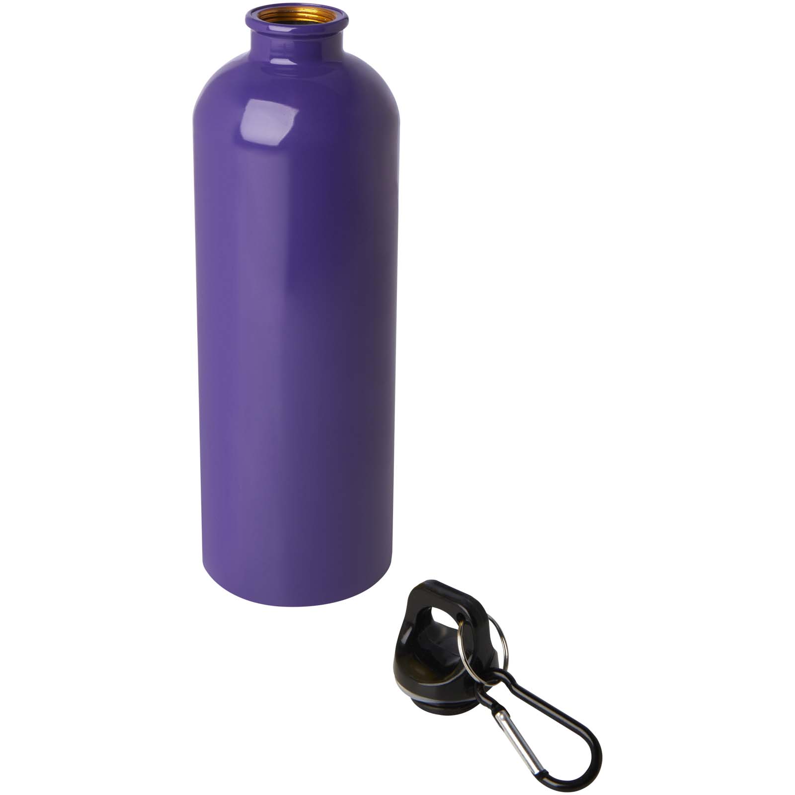 Bouteille d'eau Oregon de 750 ml simple paroi en acier recyclé certifié RCS avec mousqueton